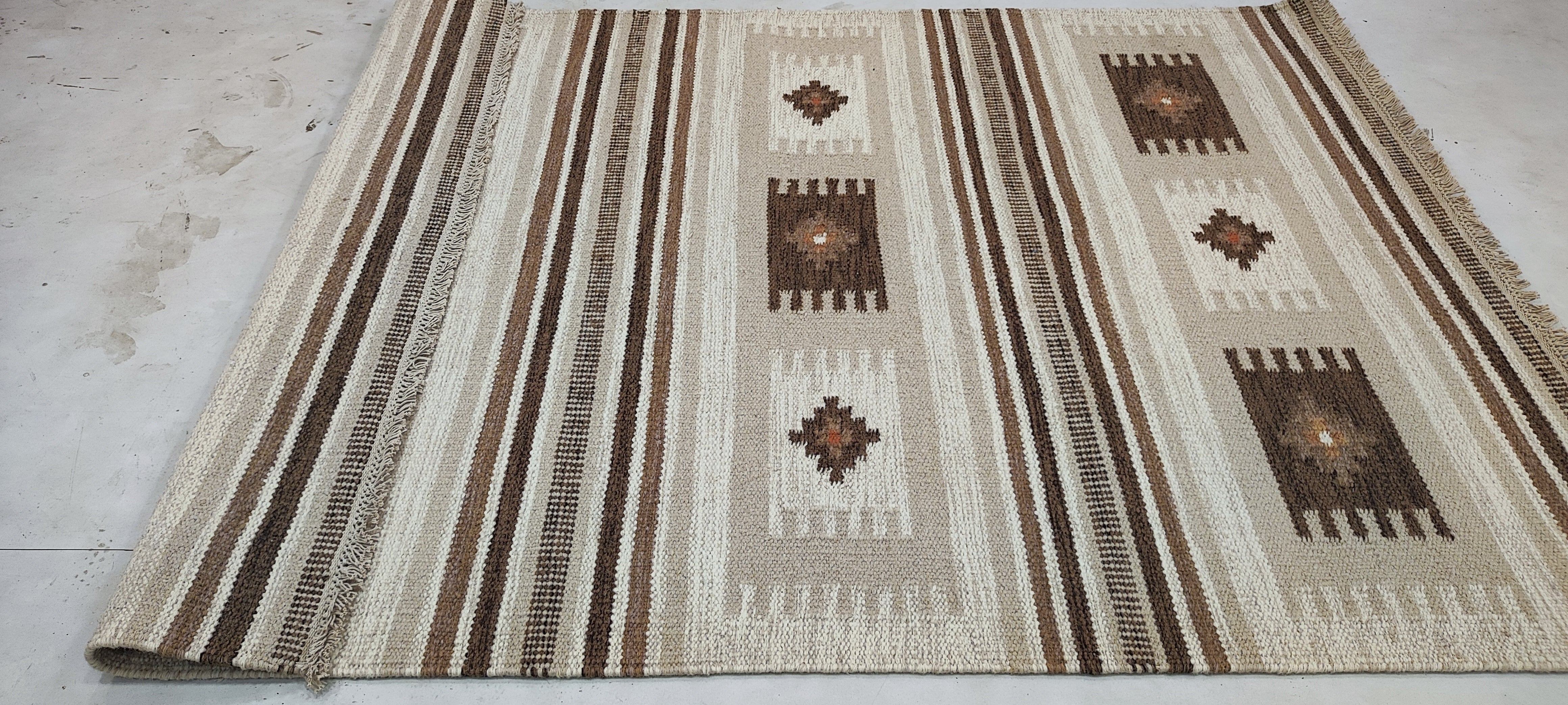 Damon 4.9x6.6 Handwoven Durrie Multi Colored