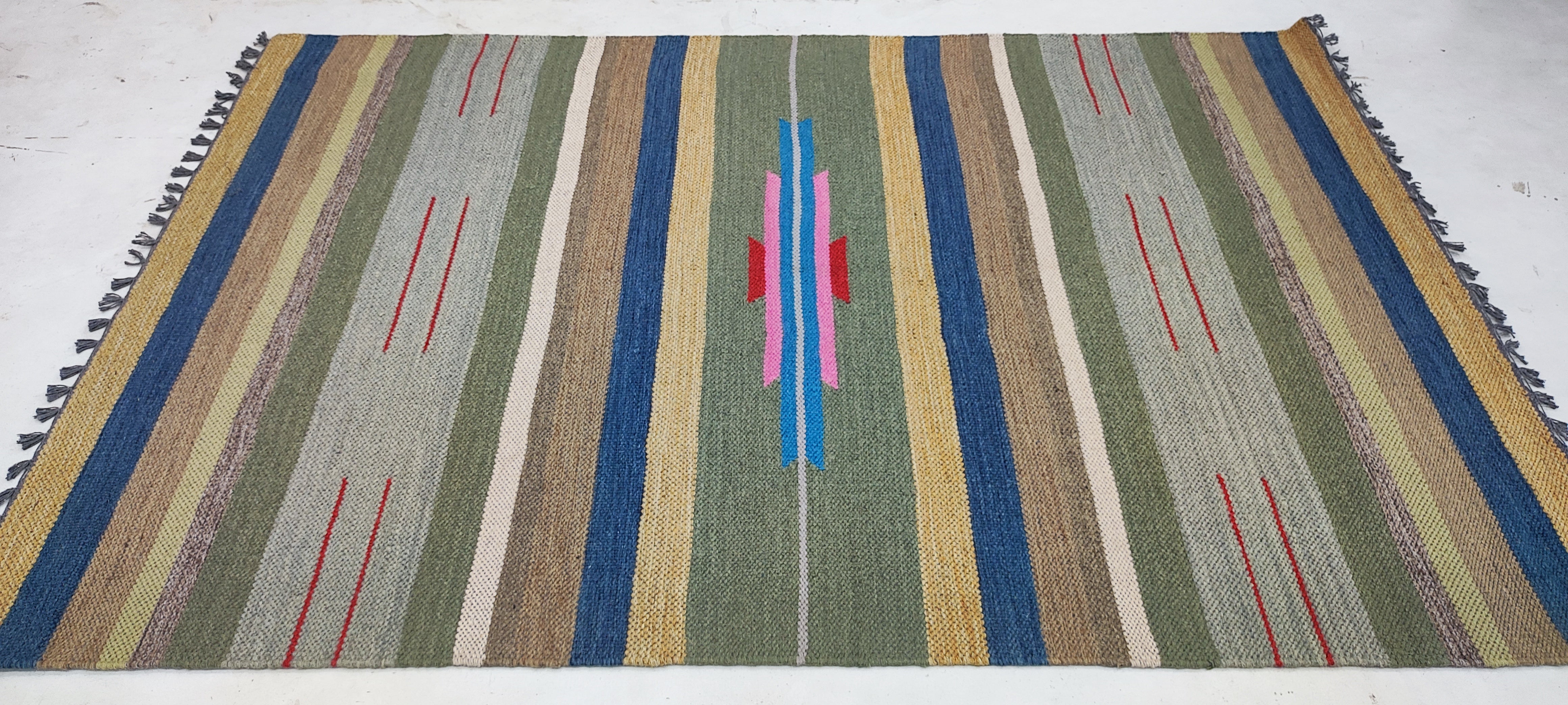 Cory 4x6 Handwoven Durrie Multi Colored
