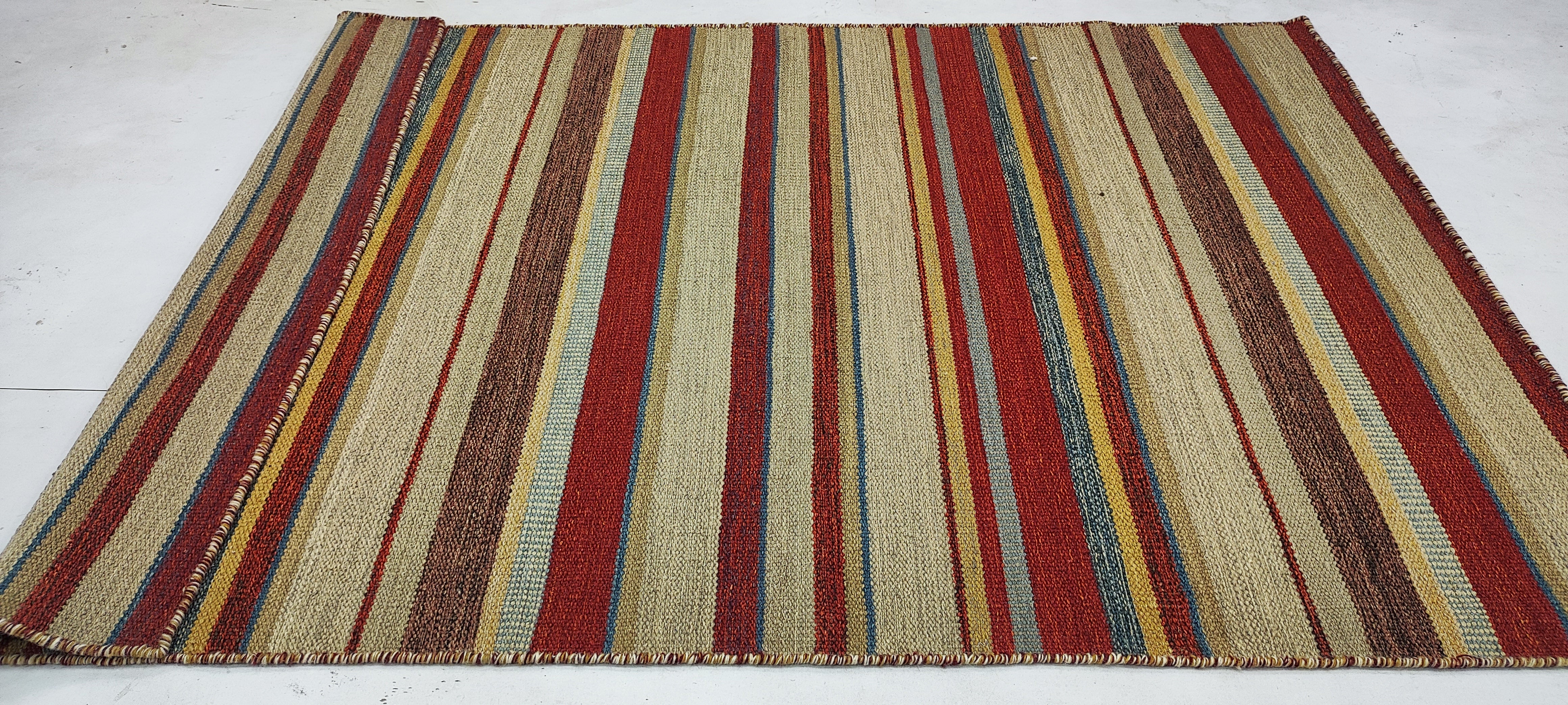 Paul 4x6 Handwoven Durrie Multi Colored