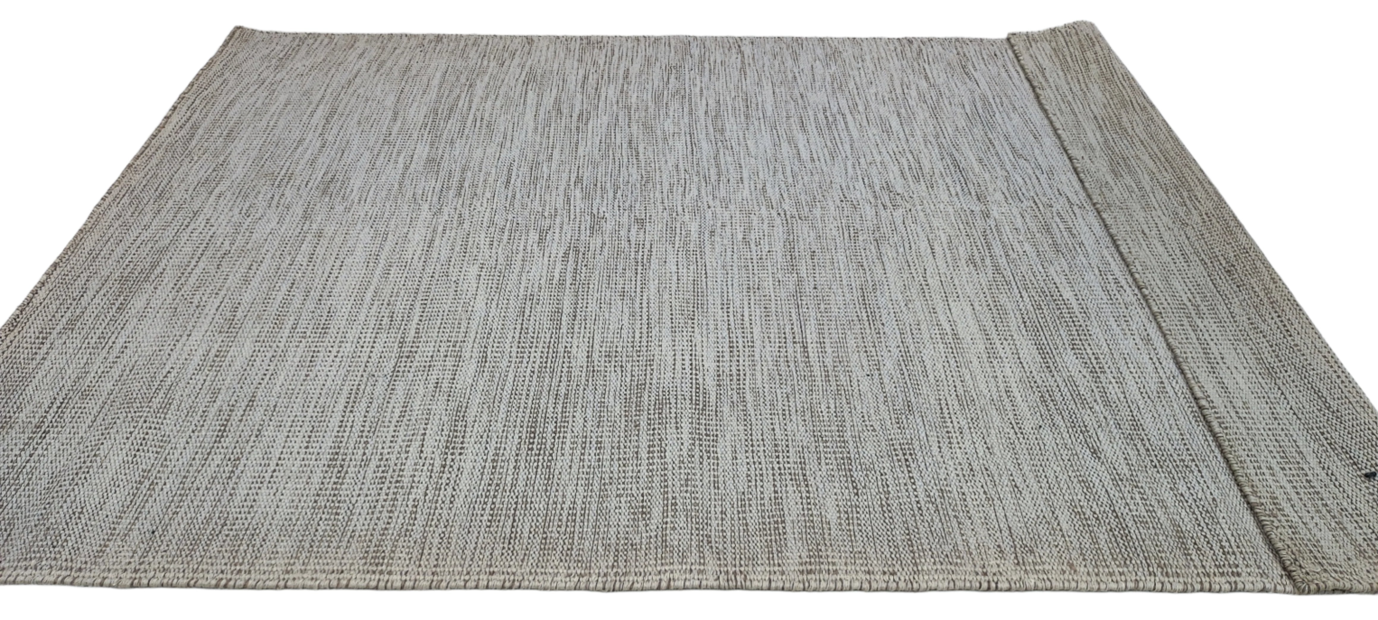Matt Turner 4x6 Handwoven Durrie Silver and Grey