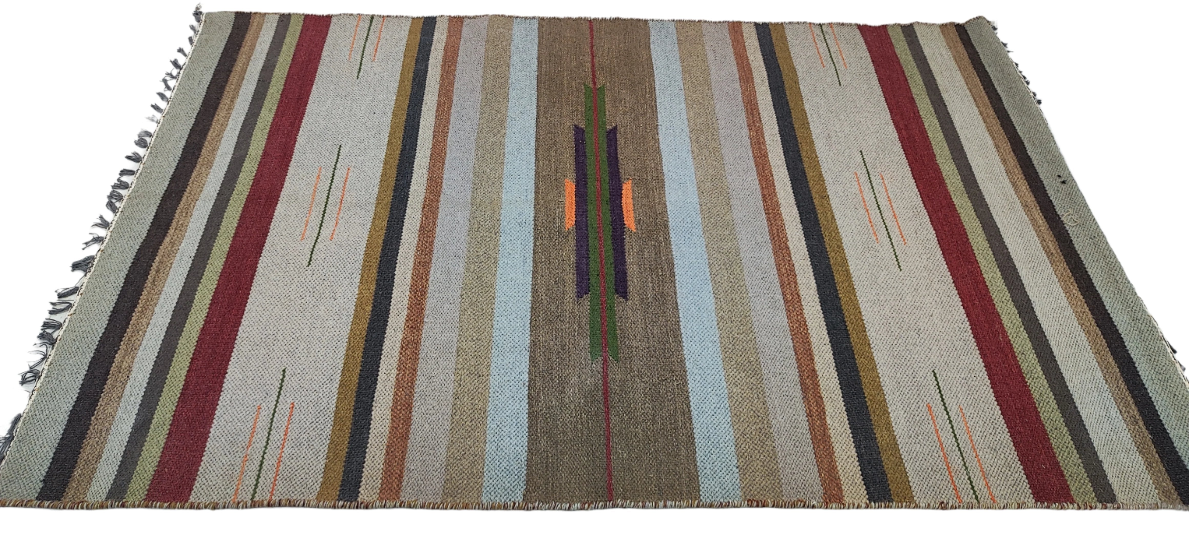 Mr. Beast 4x6 Brown Handwoven Durrie
