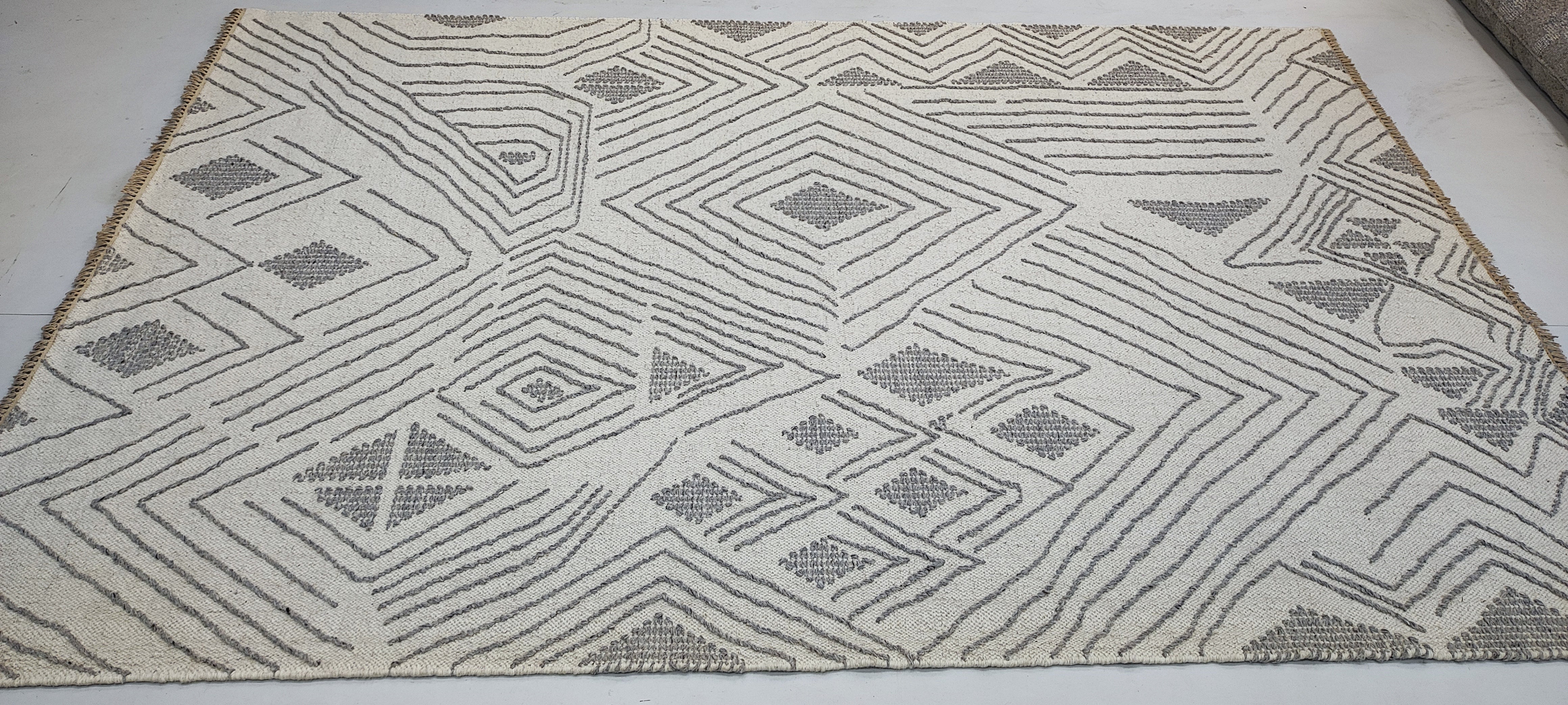 Michael DeLano 6x9 Handwoven Textured Modern Ivory
