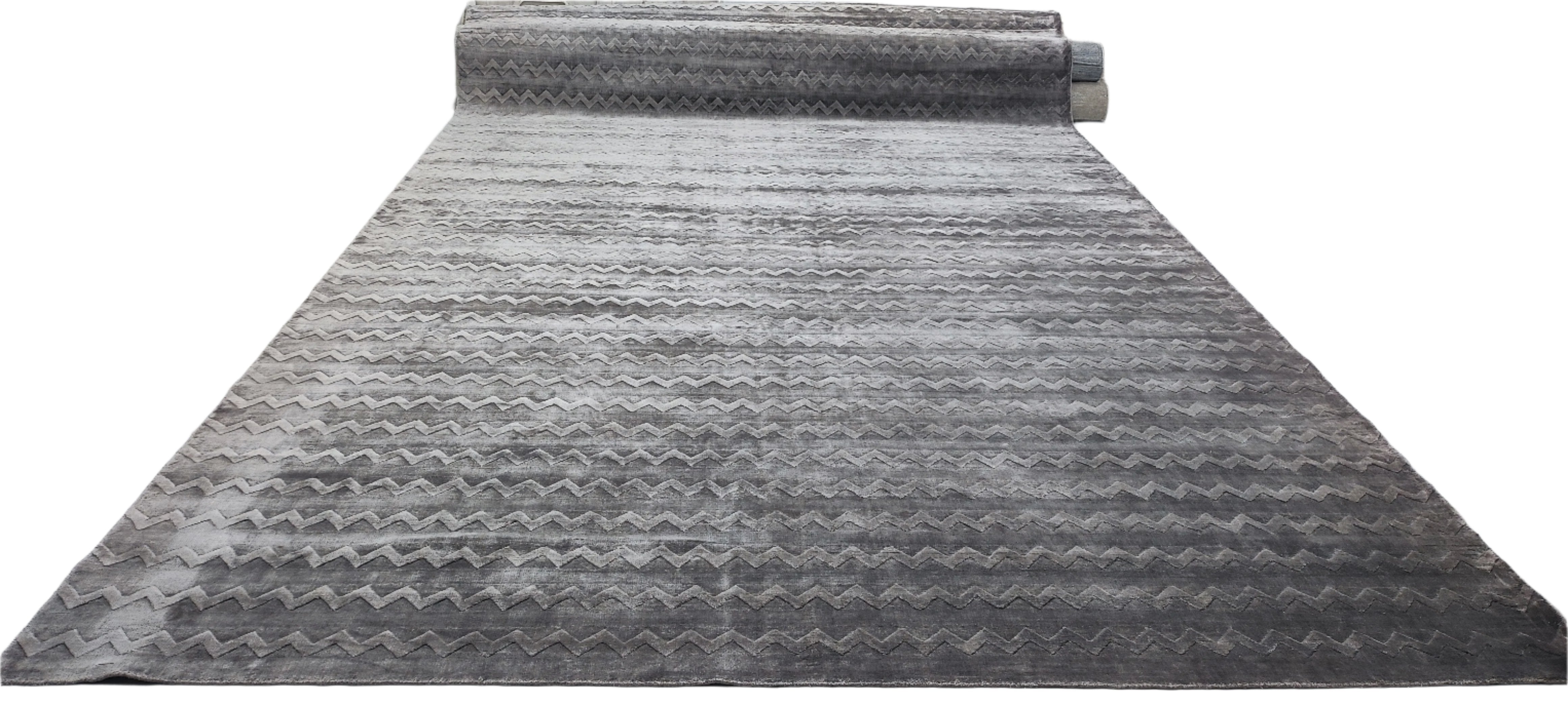 Jack 9x14 Handwoven Modern Grey Viscose
