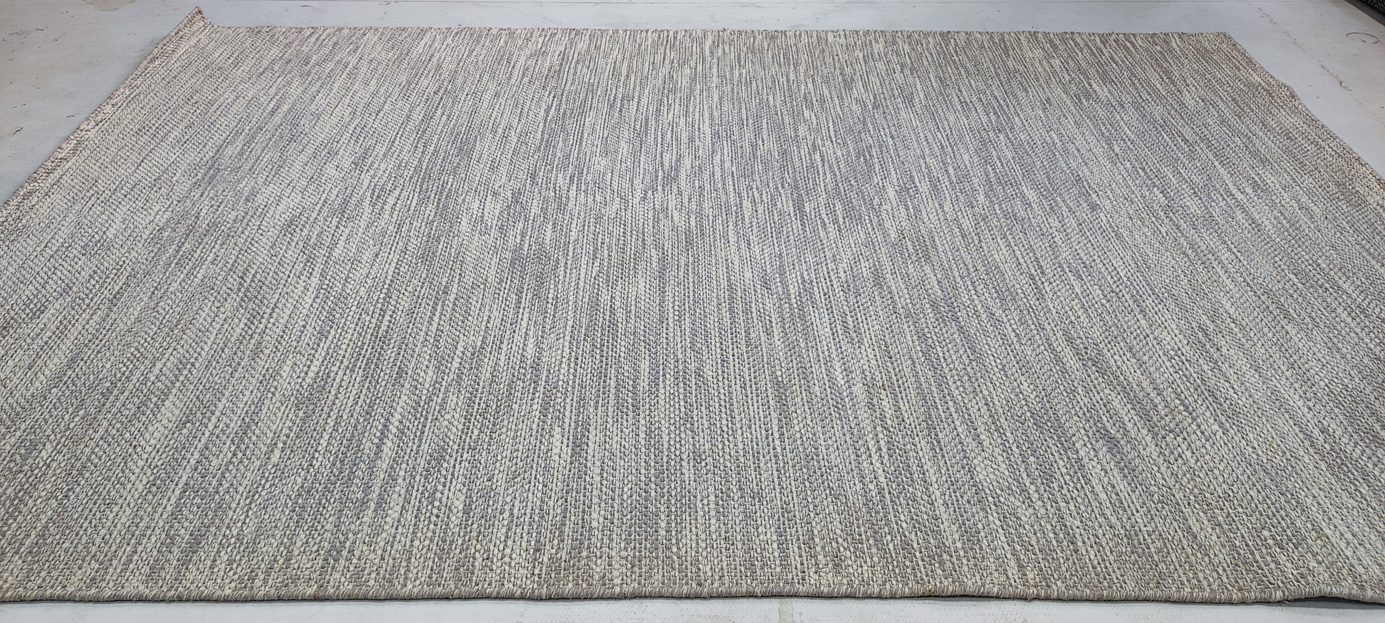 Timothy Simons 6.3x9.3 Grey Handwoven Durrie Rug