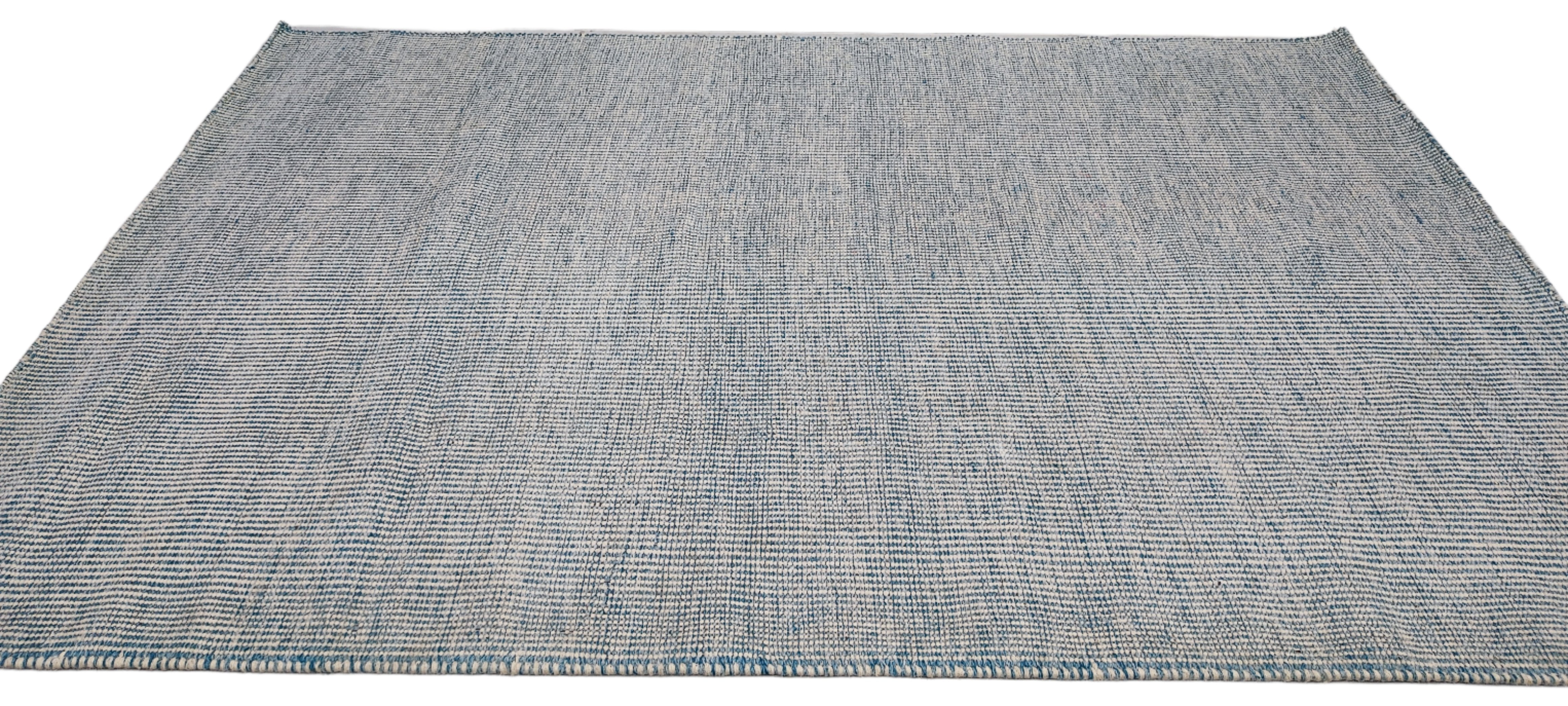 Ryan 5.3x7.6 Light Blue Handwoven Durrie