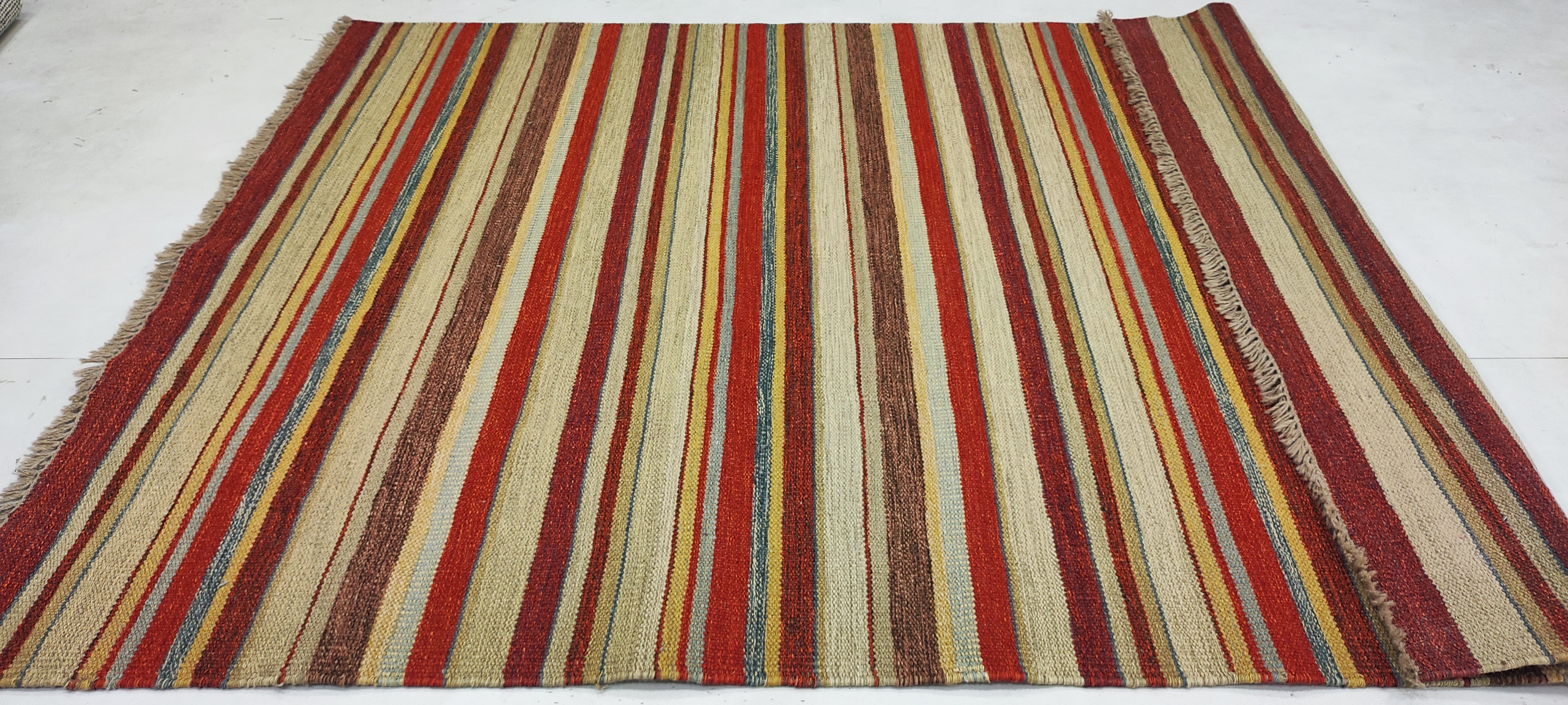 Jeffrey Dean Morgan Handwoven Durrie Rug (Multiple Colors & Sizes)