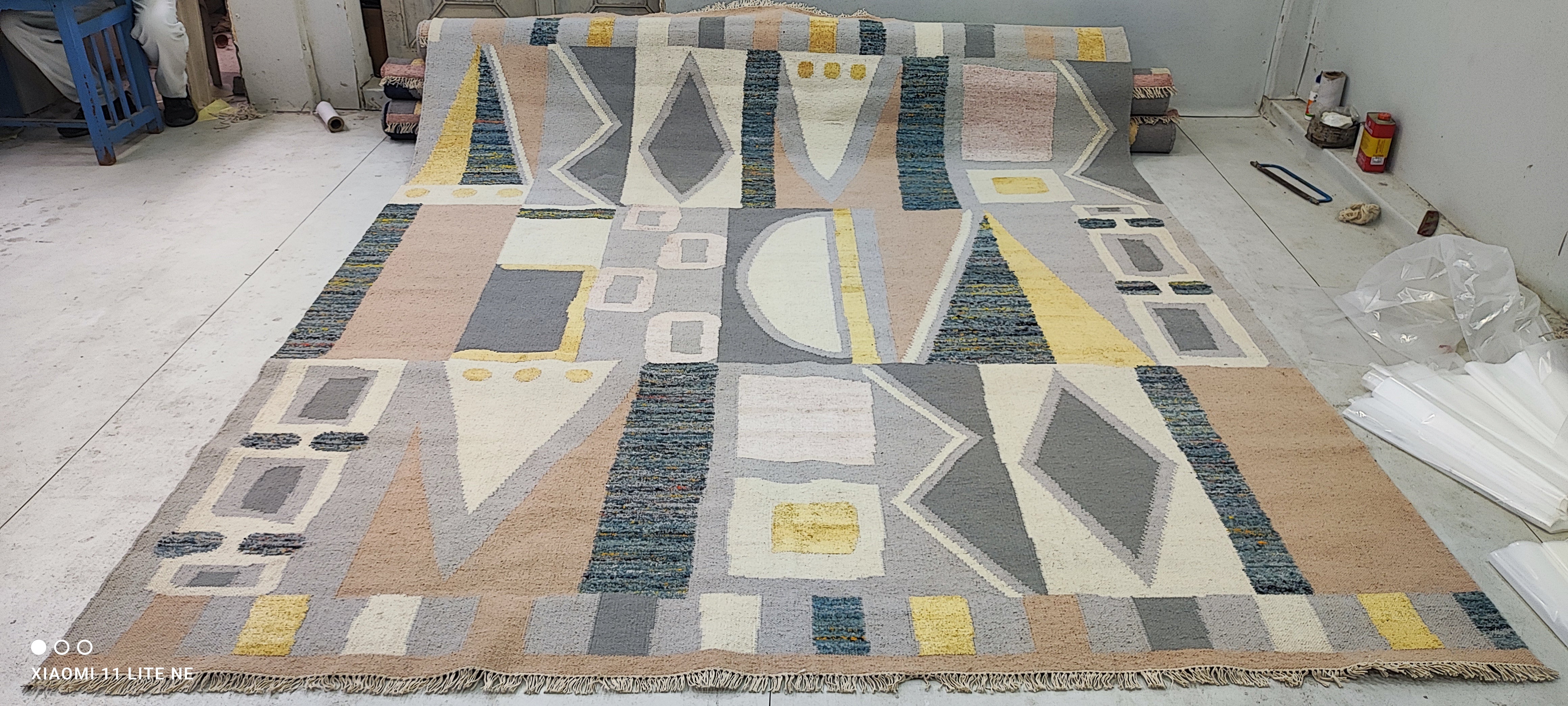 Spencer Swies 8x10 Grey Handwoven Modern Rug
