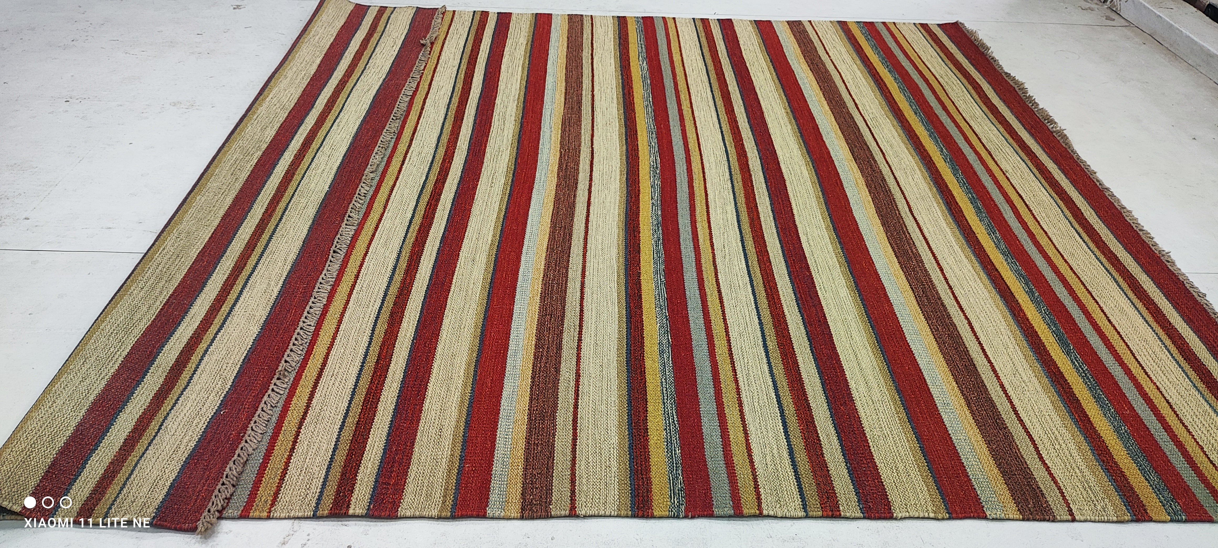 Jahaan Newy 7x8.6 Brown Handwoven Modern Rug