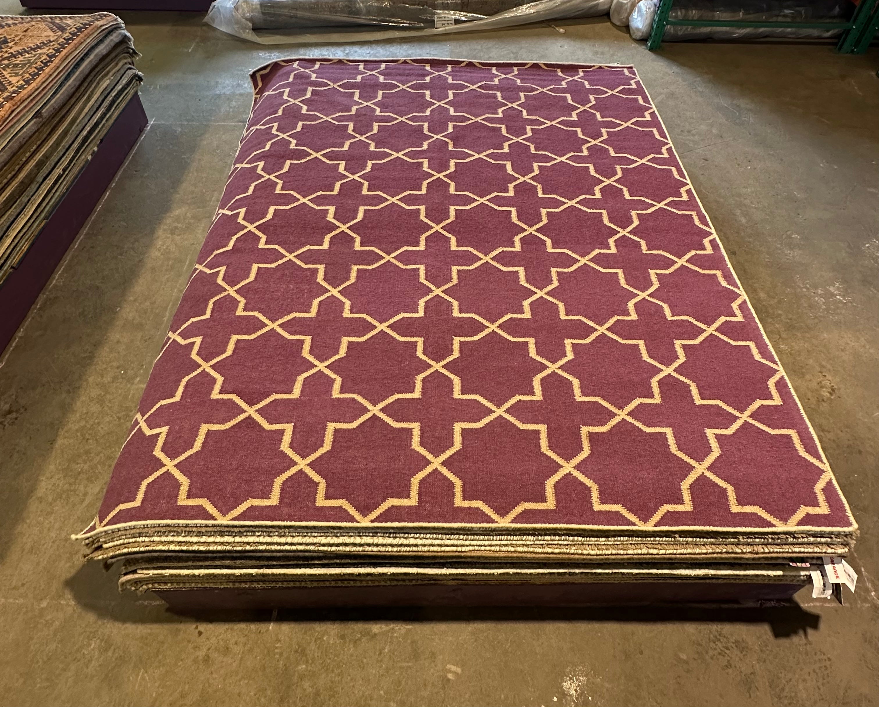Kirk Bryant 7.0x8.9 Purple Handwoven Modern Rug