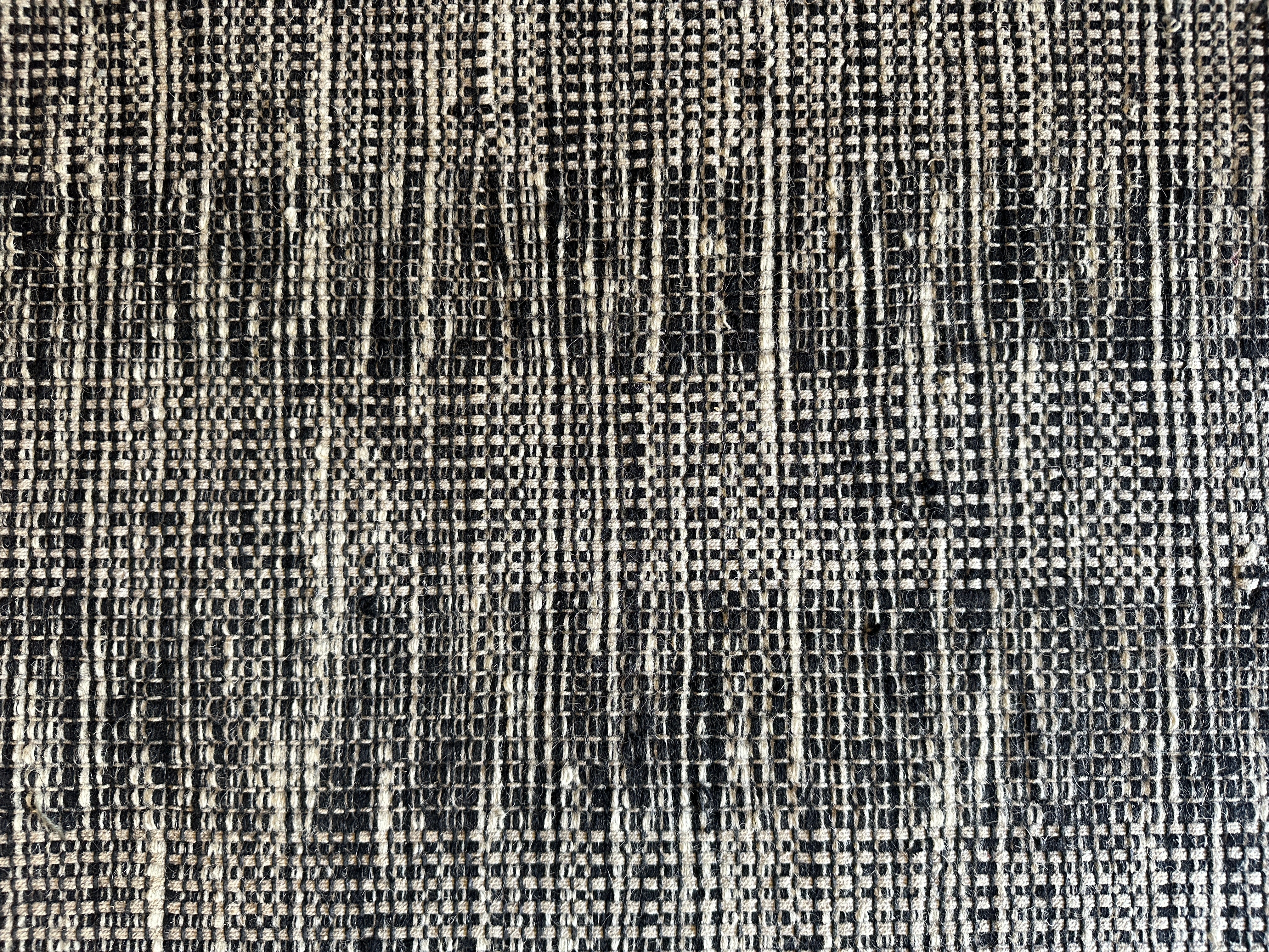 Oliver 5.3x7.9 Handwoven Durrie Grey and Black
