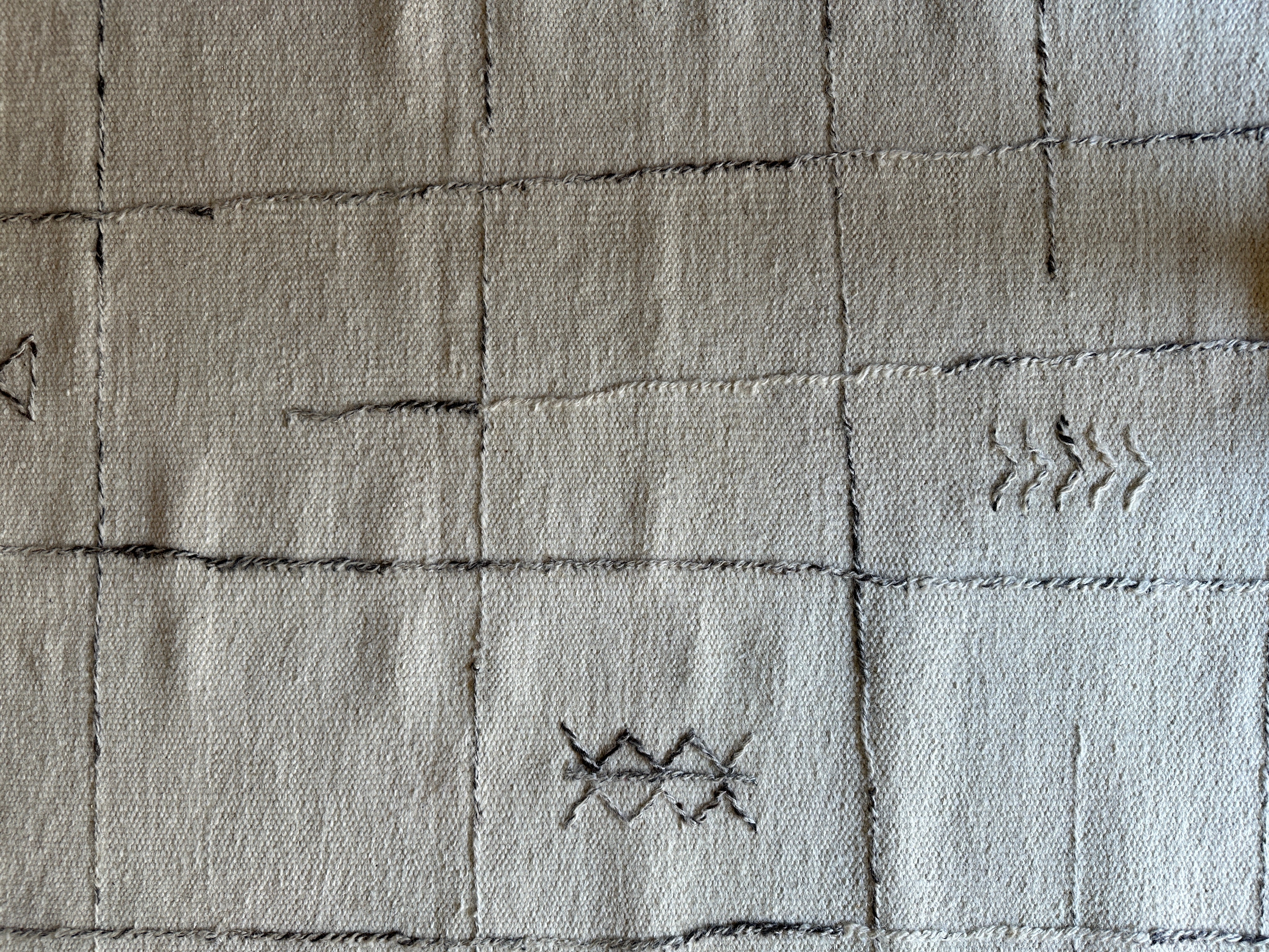 Alan 5.3x7.3 Handwoven Durrie Ivory