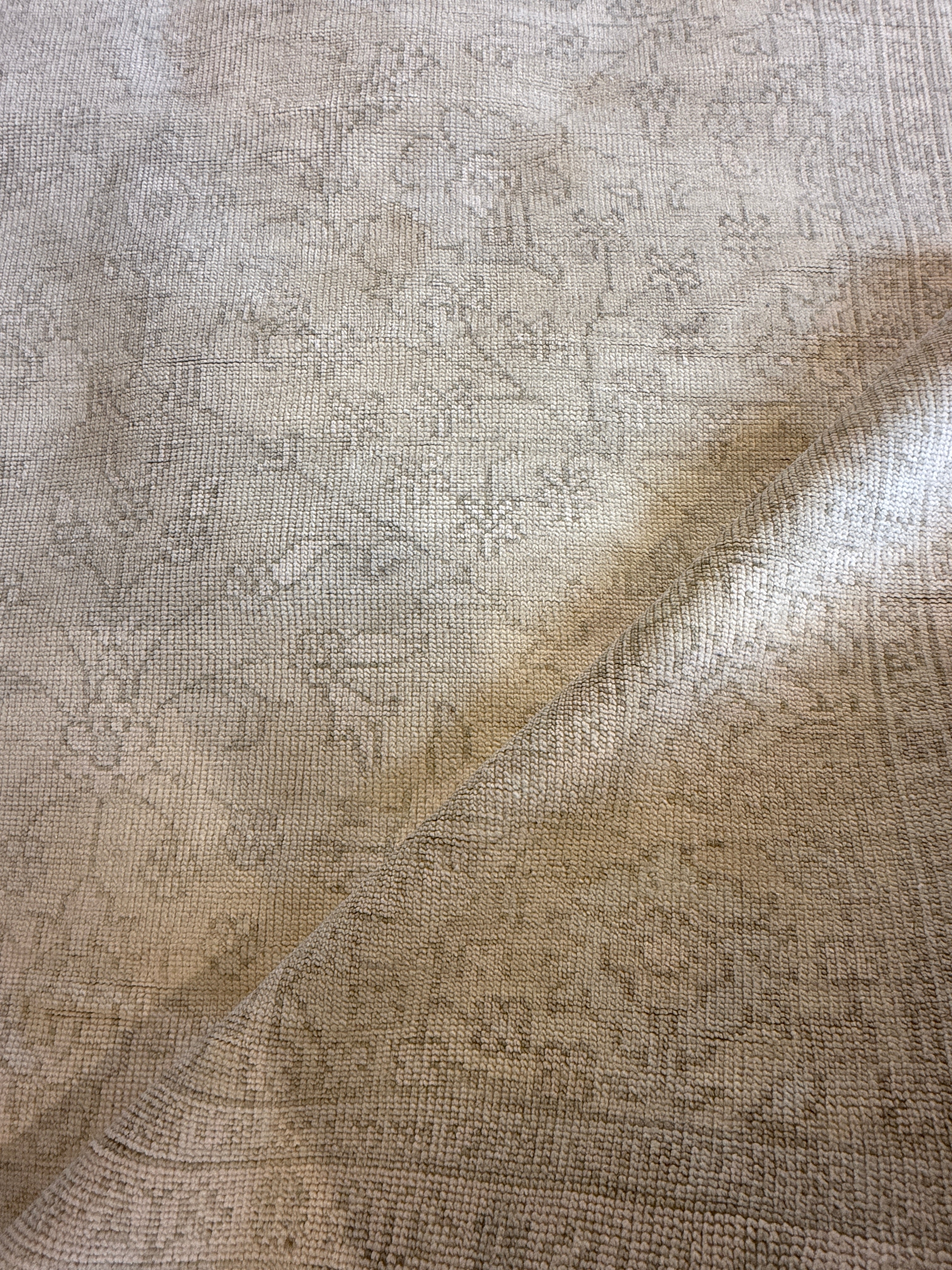 Elsa Dutton 10x14 Cream Hand-Knotted Oushak