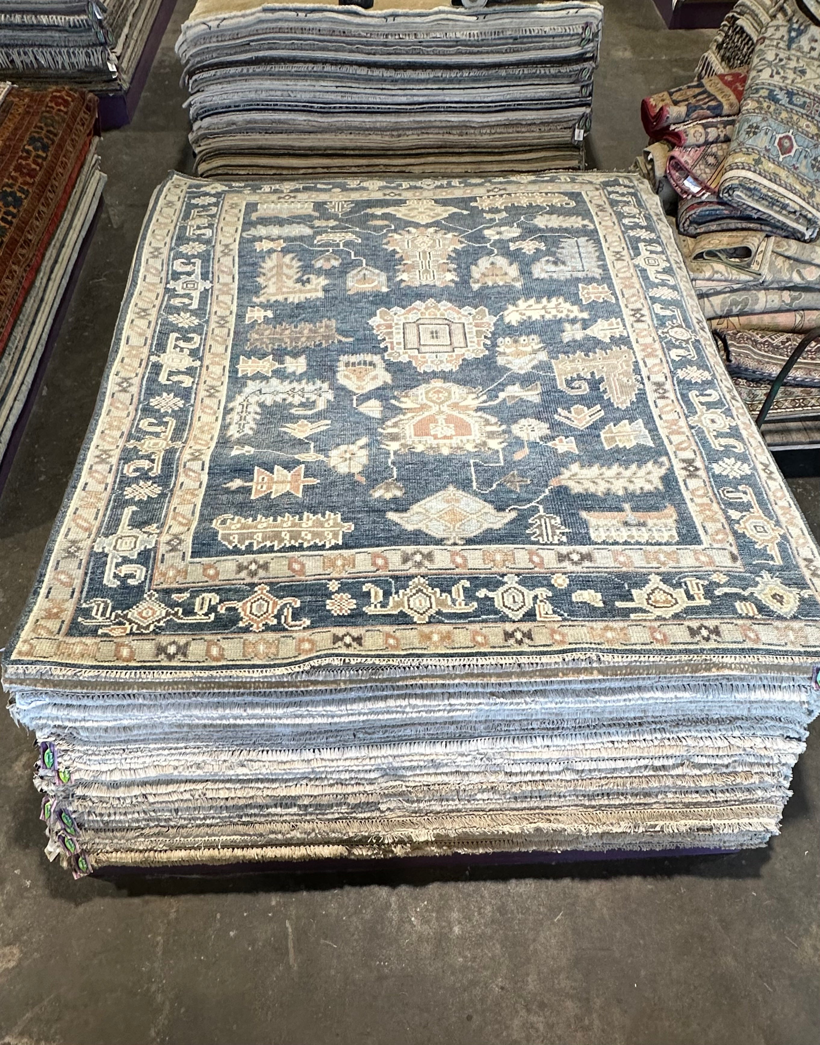 Francesca 8x10 Medium Blue Oushak