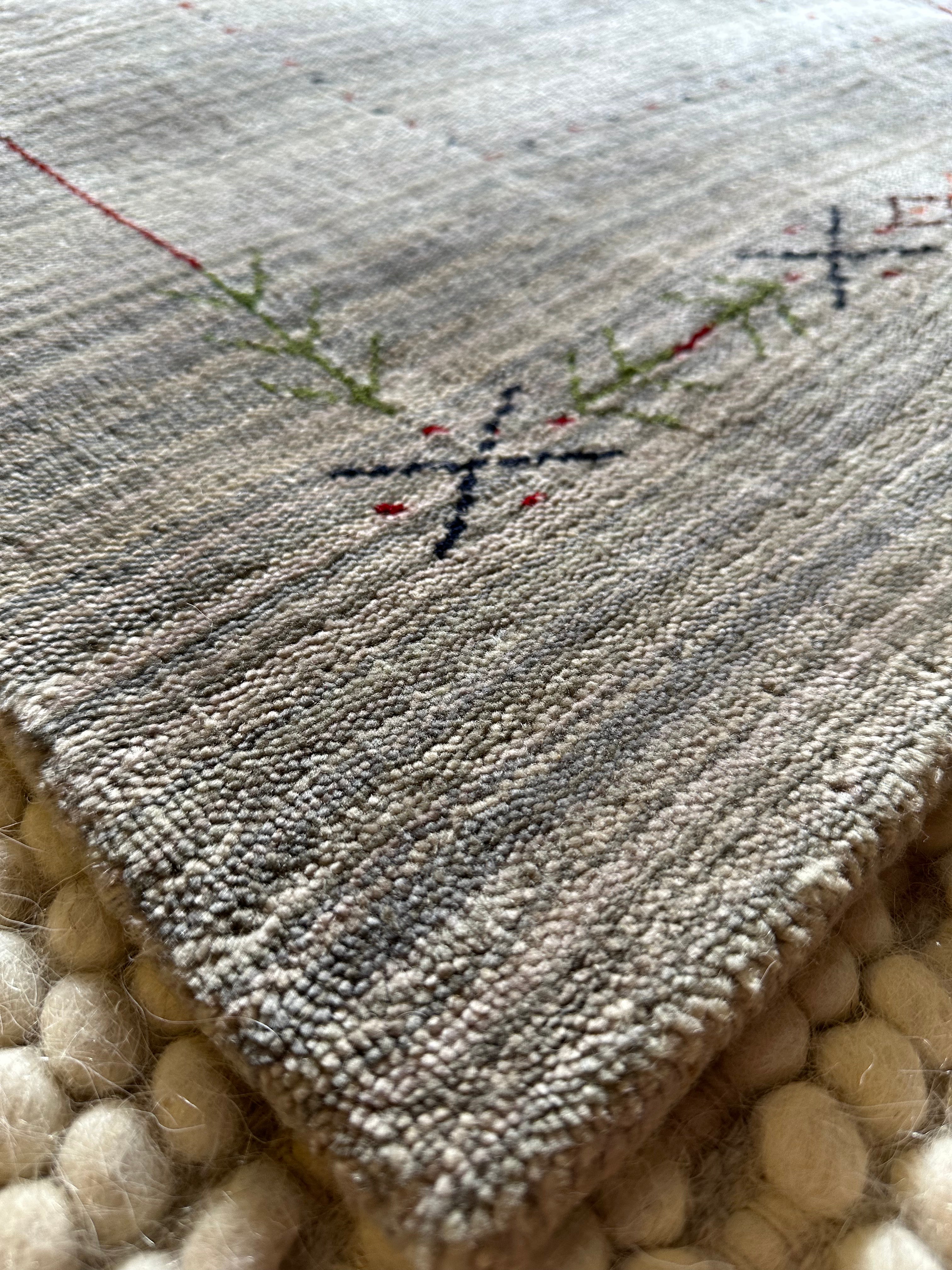 Oscar Felix 3x4.9 Grey Handwoven Gabbeh Rug CLEARANCE