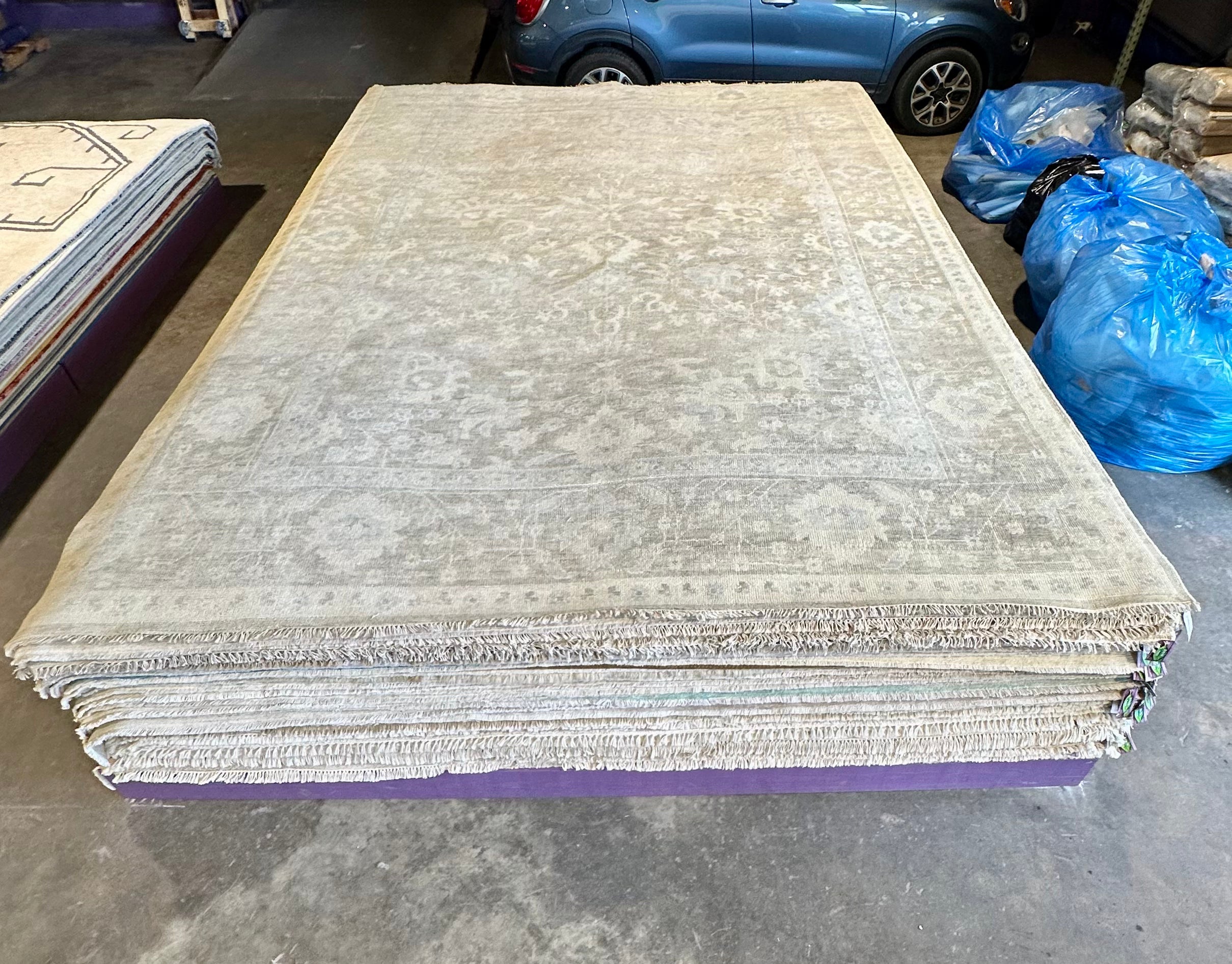 Gillian 10x14 Grey Hand-Knotted Oushak