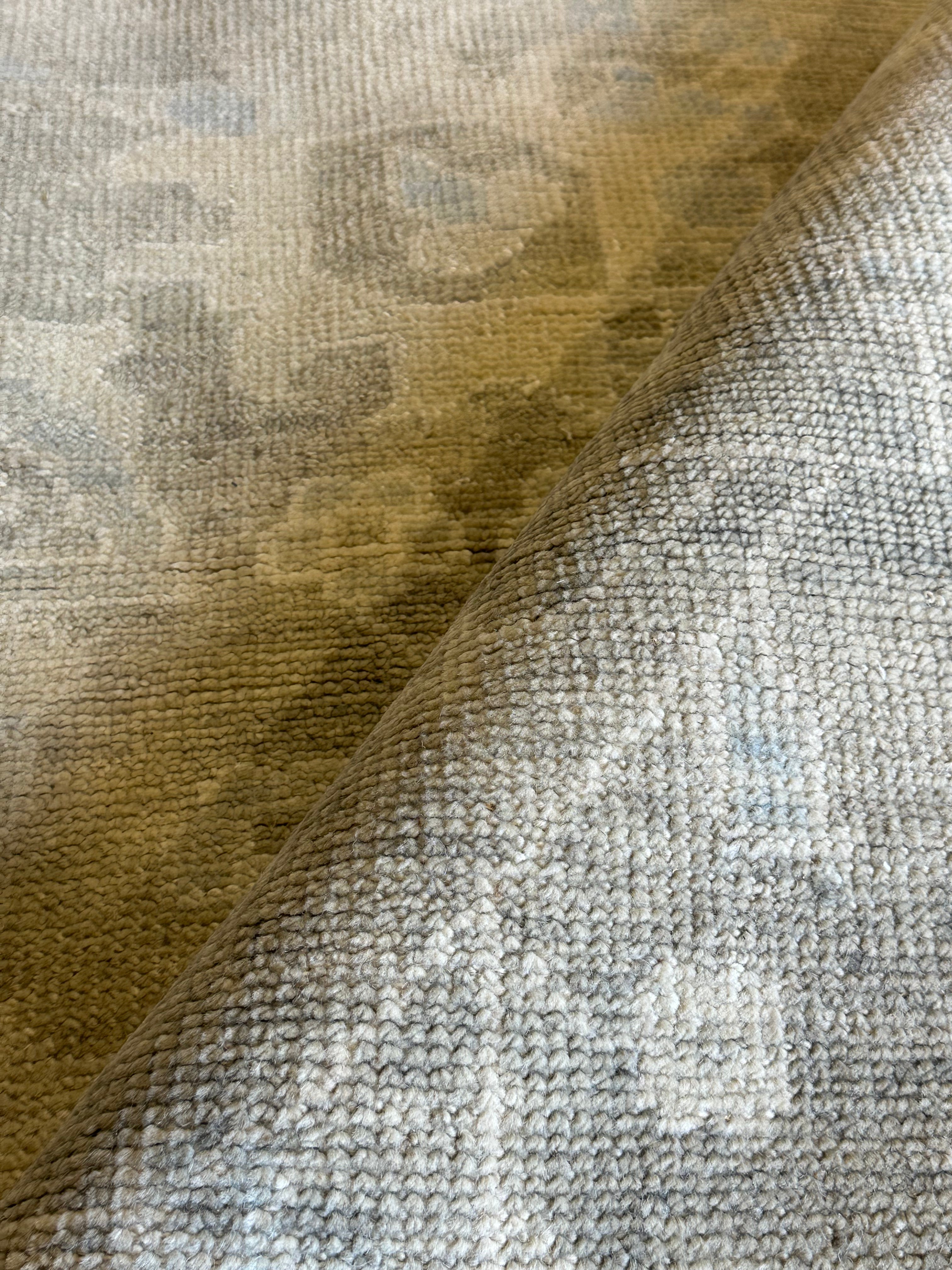 Gillian 10x14 Grey Hand-Knotted Oushak