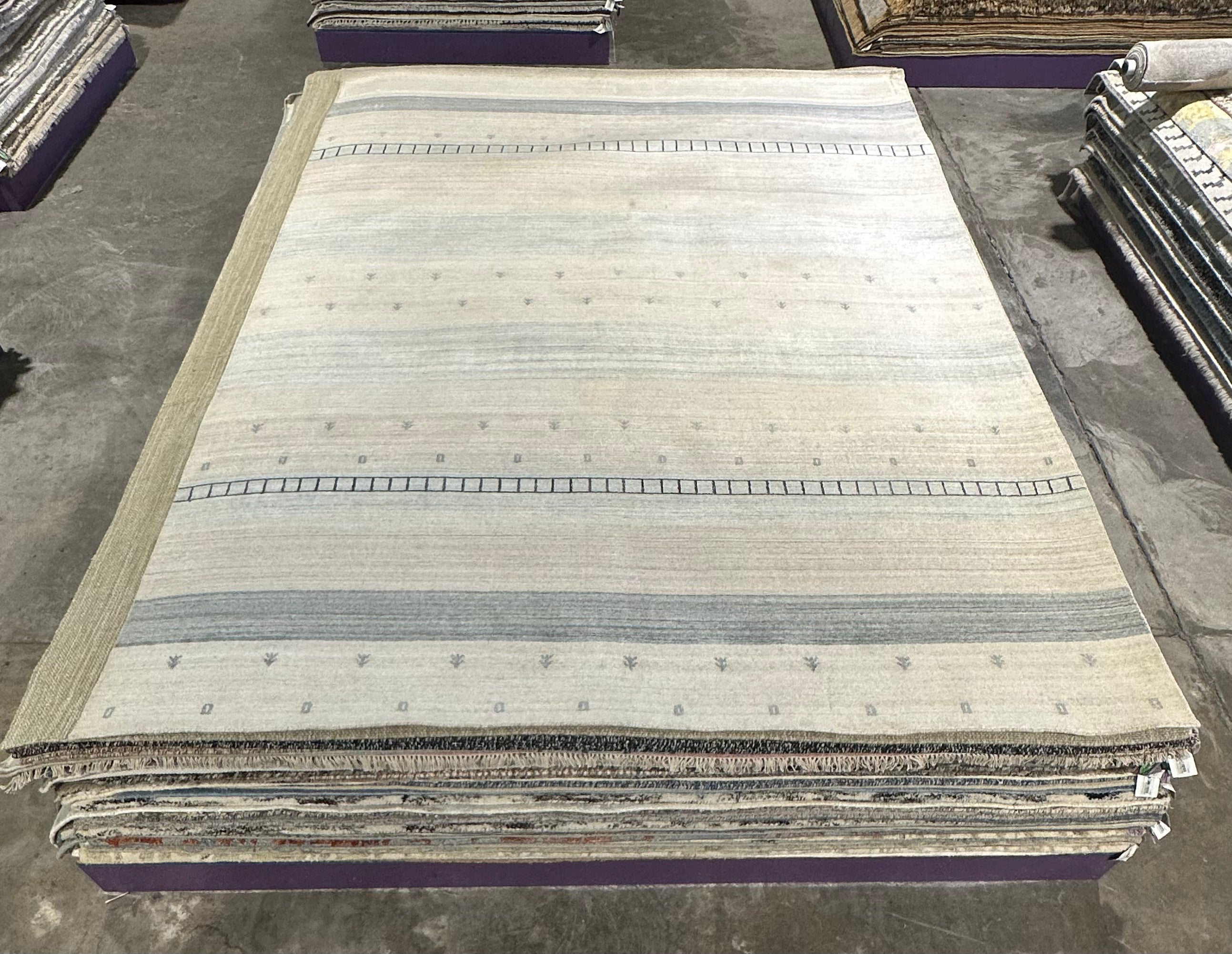 Tre Marcel Cooper 8.3x11.3 Beige Handwoven Modern Rug