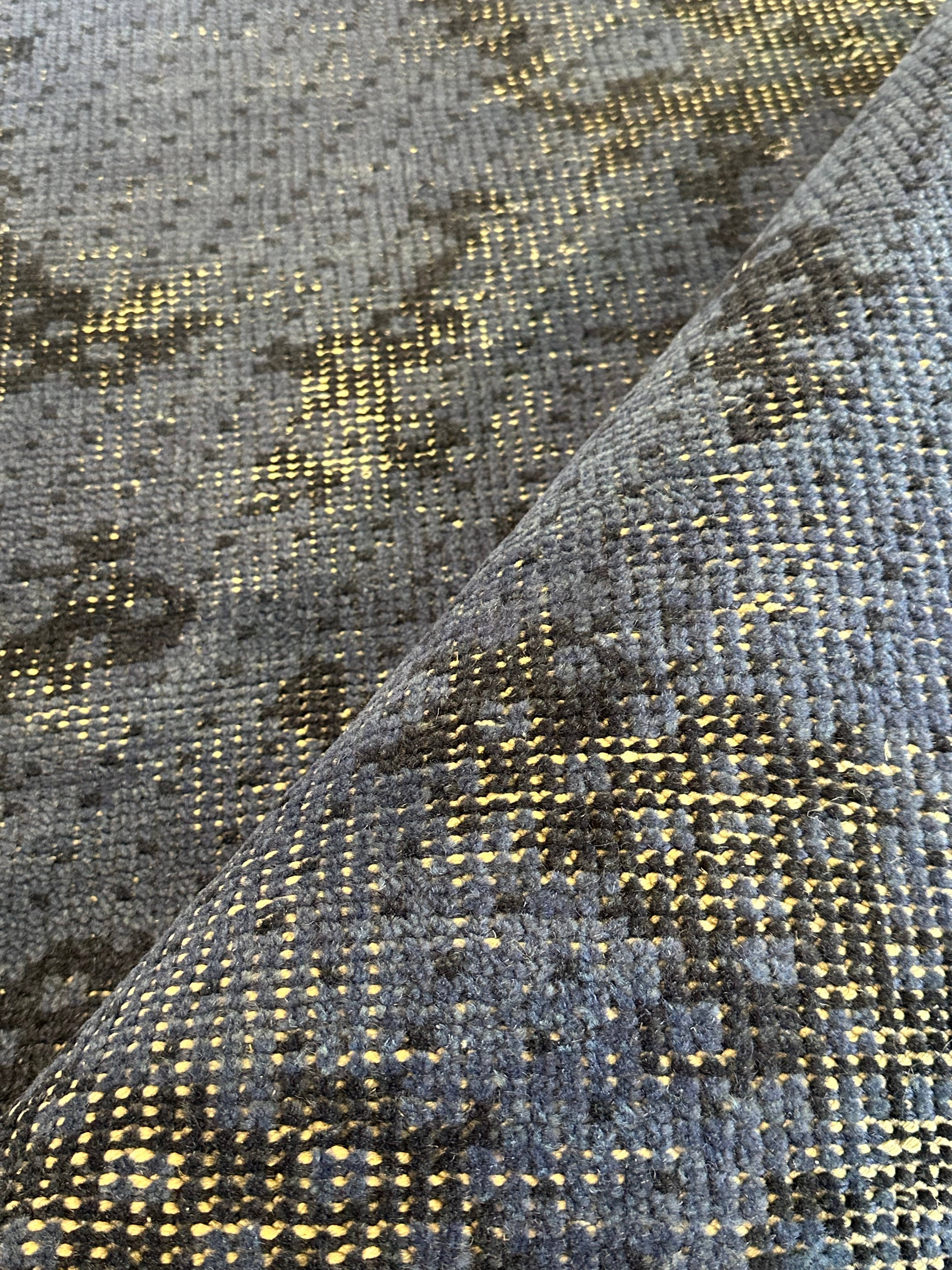 Rawiri Paratene 5x8 Hand-Knotted Modern Blue Abstract