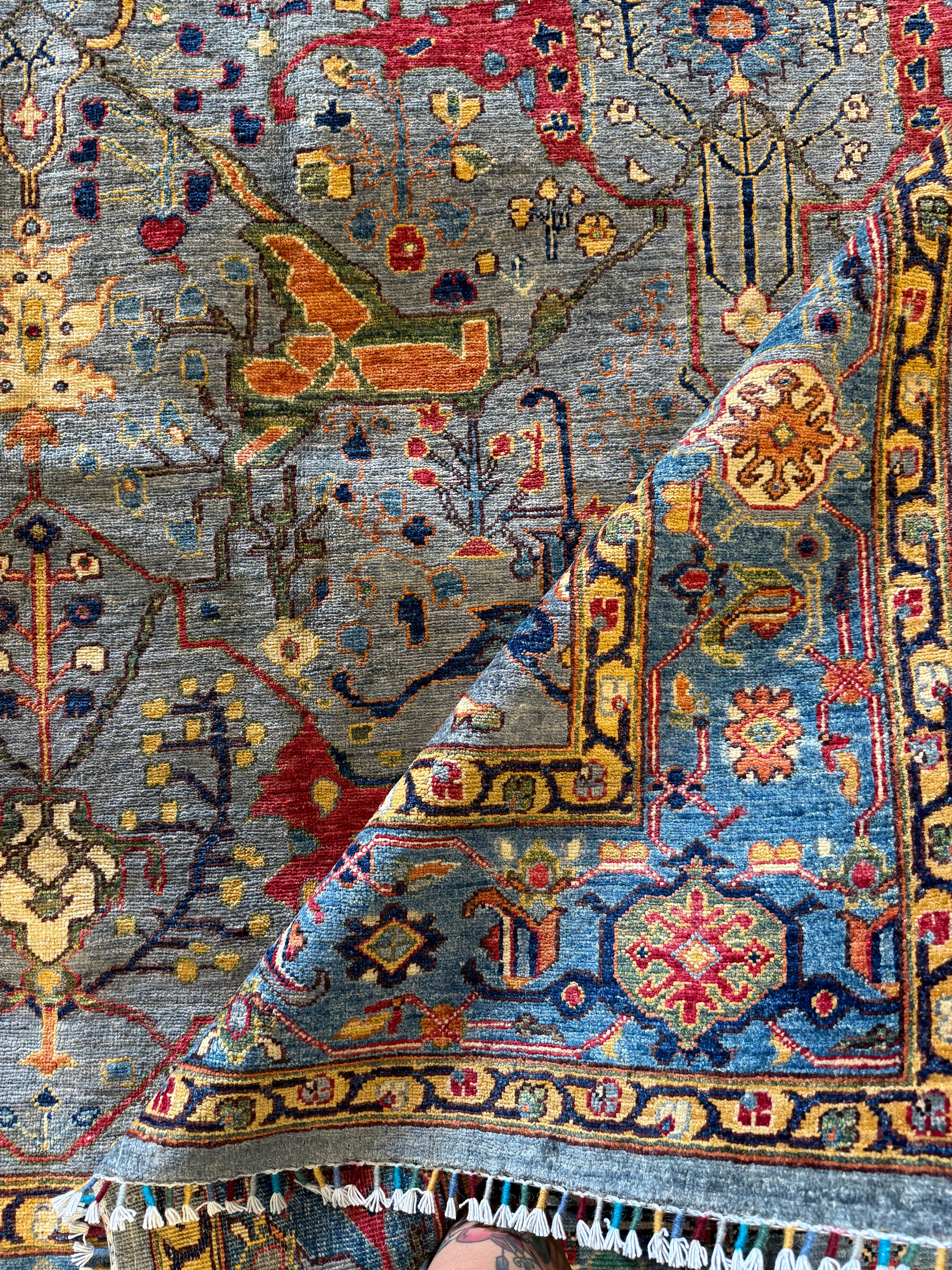 Andrea Carmona 8.1x9.10 Blue Afghani Chobi