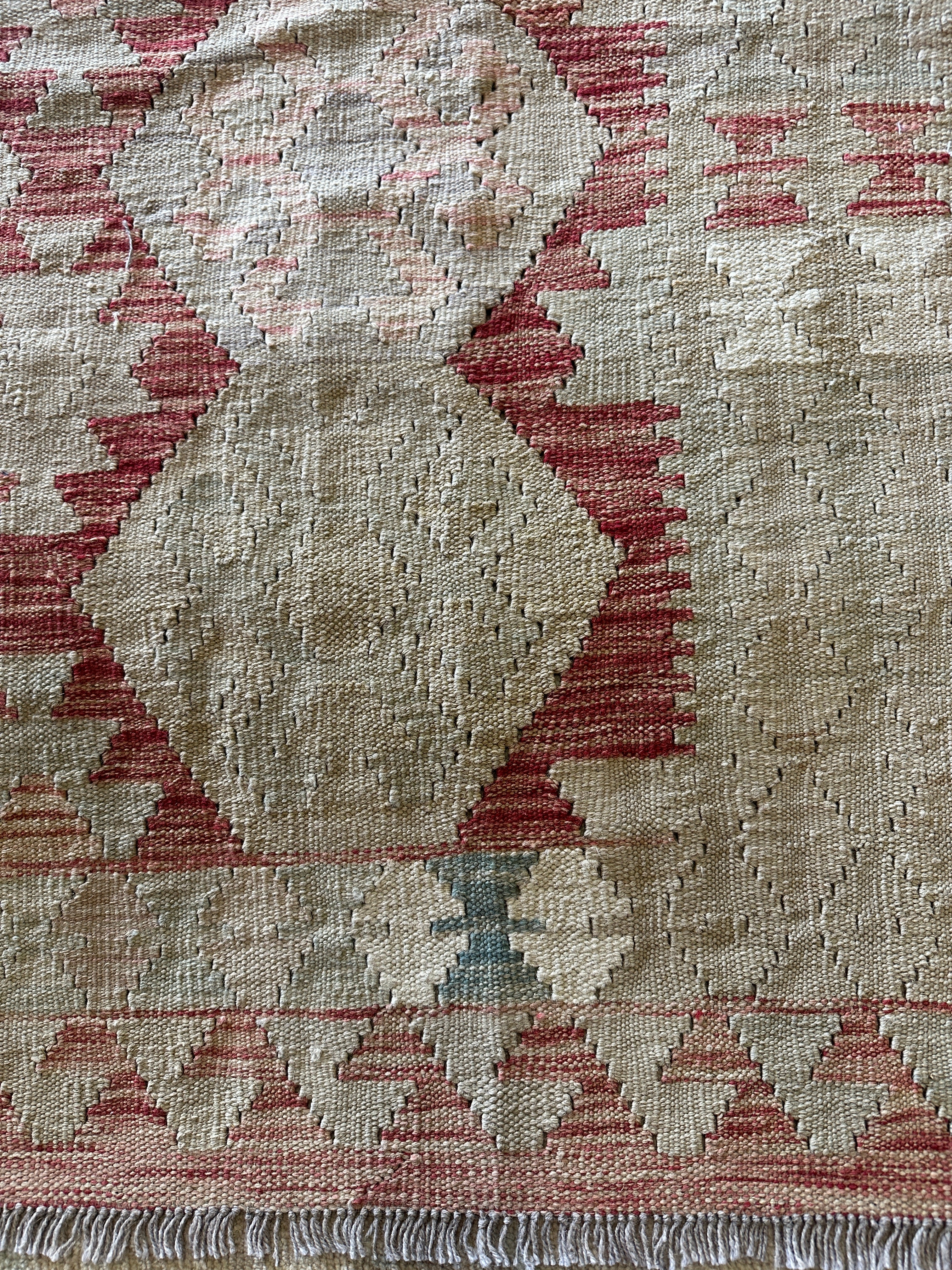 Dan Humphrey 5.9x7.11 Handwoven Durrie Multi-Colored Afghani Kilim