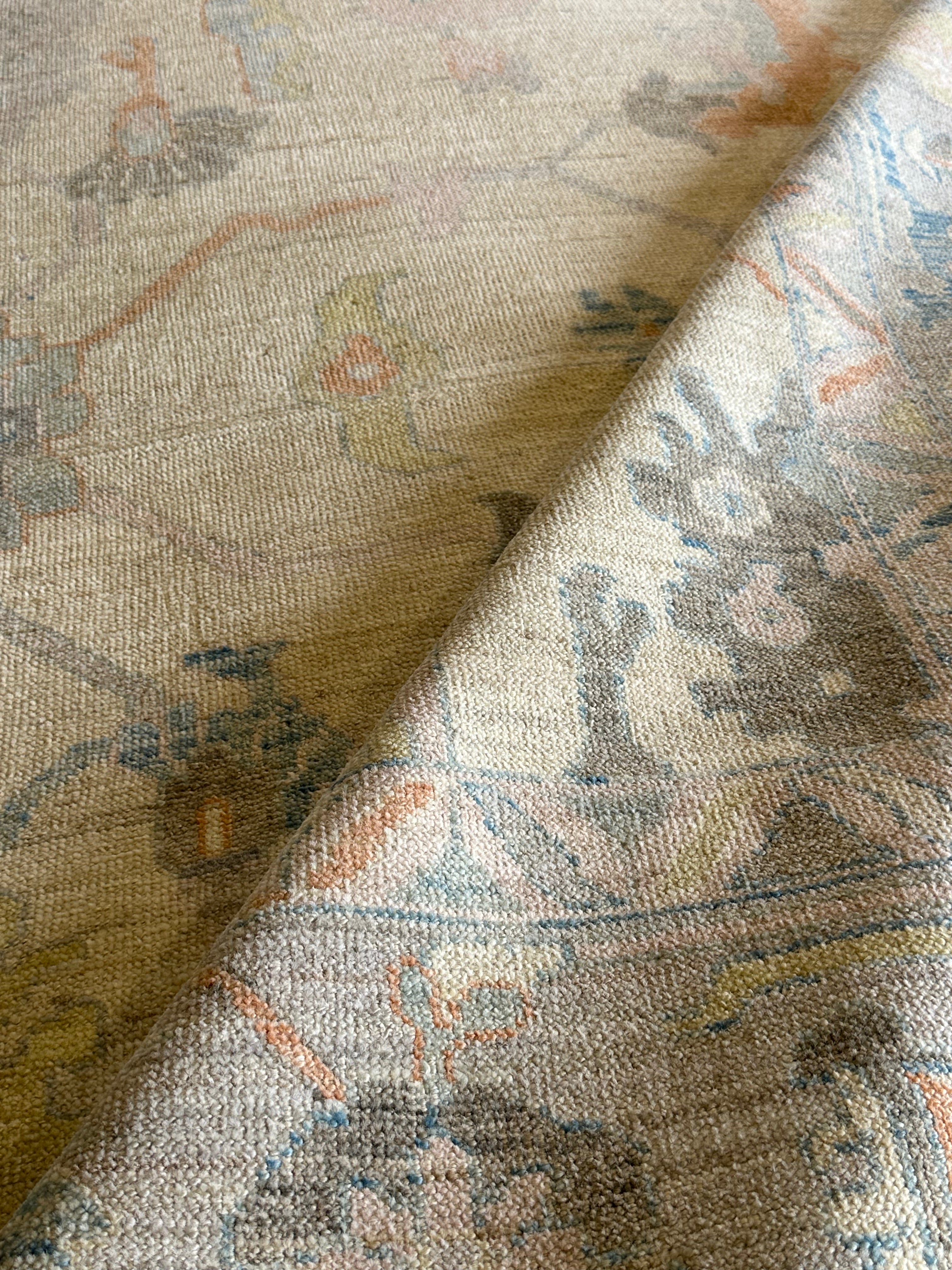 Joyce Glenn 10.4x13.7 Beige Multi Whitewashed Afghani Oushak