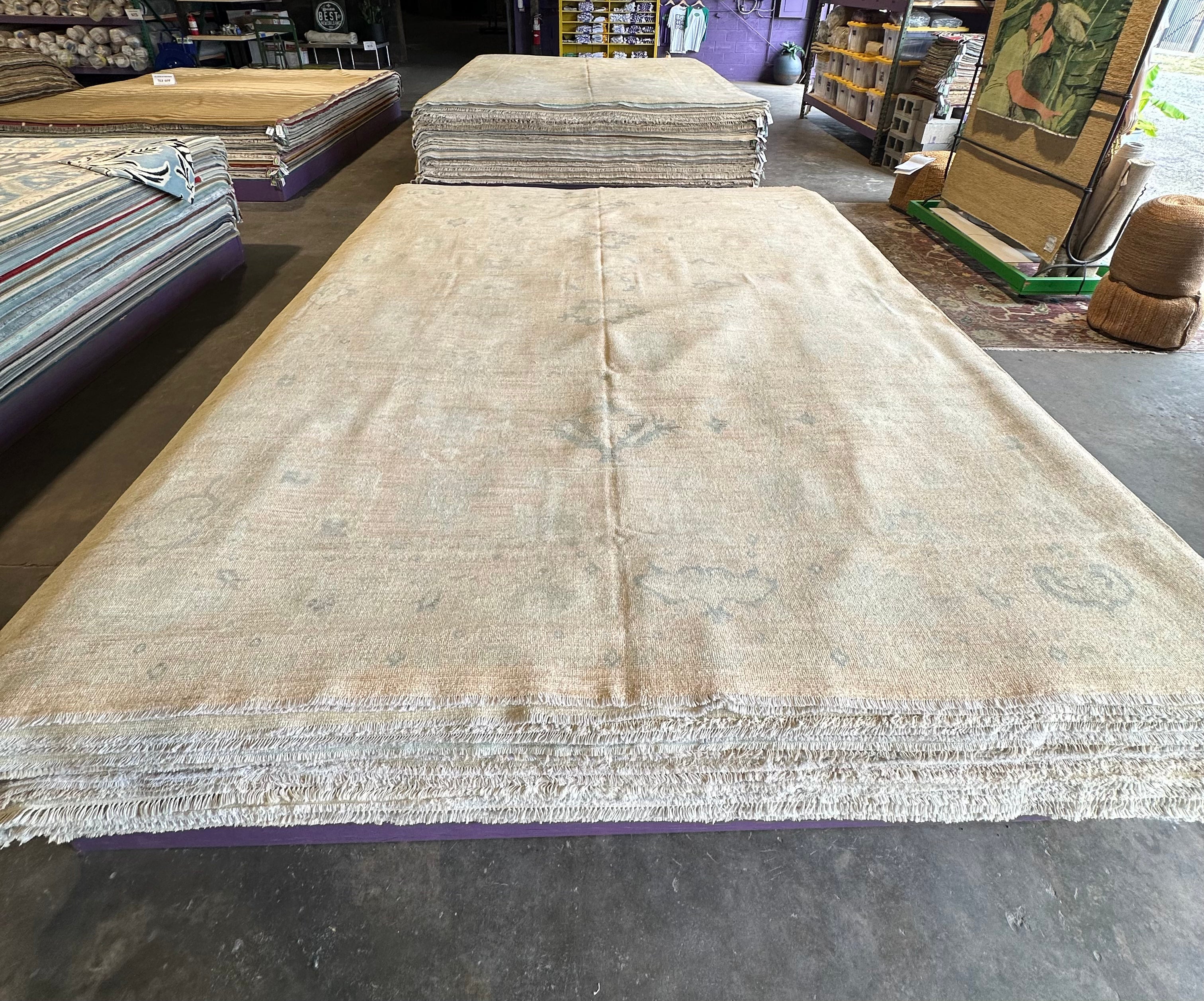 May Cobb 9.3x11.10 Pink Whitewashed Afghani Oushak