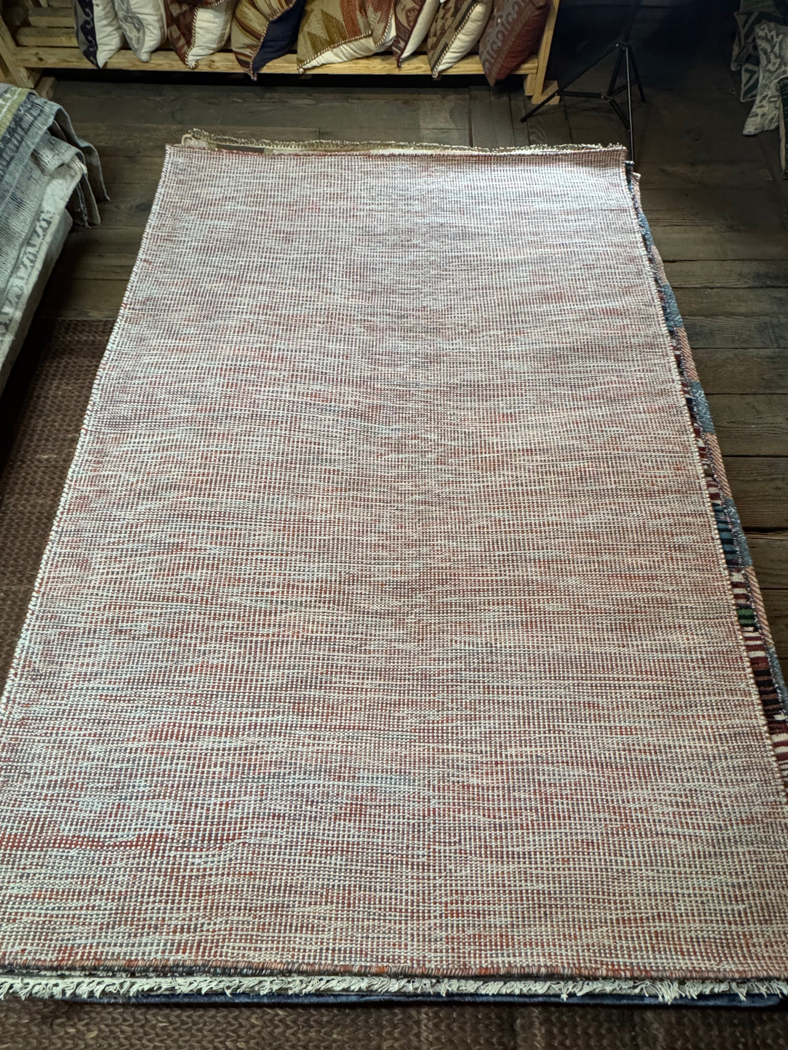 Marques 5.3x7.6 Handwoven Durrie Red