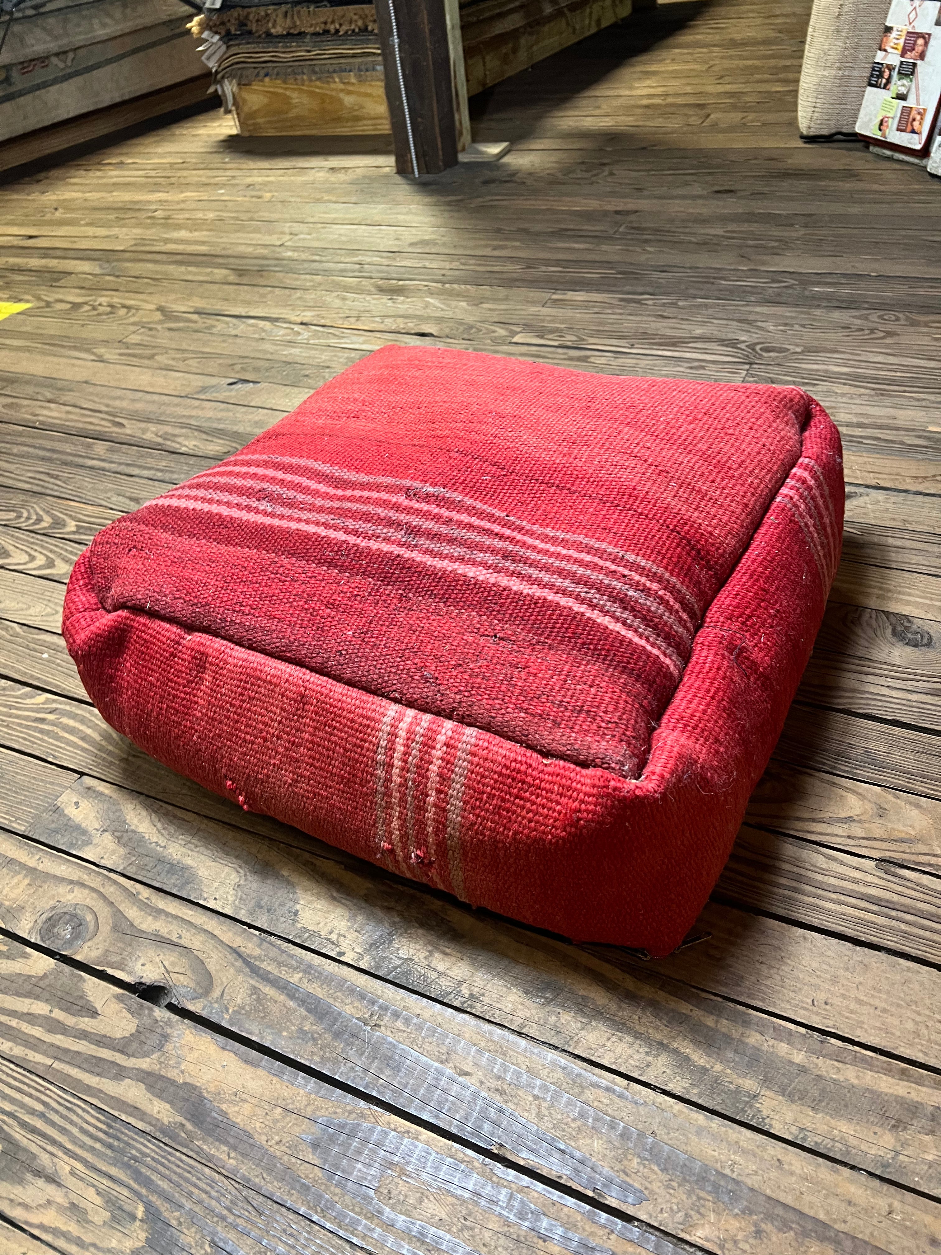 Moroccan Floor Cushion Red 3
