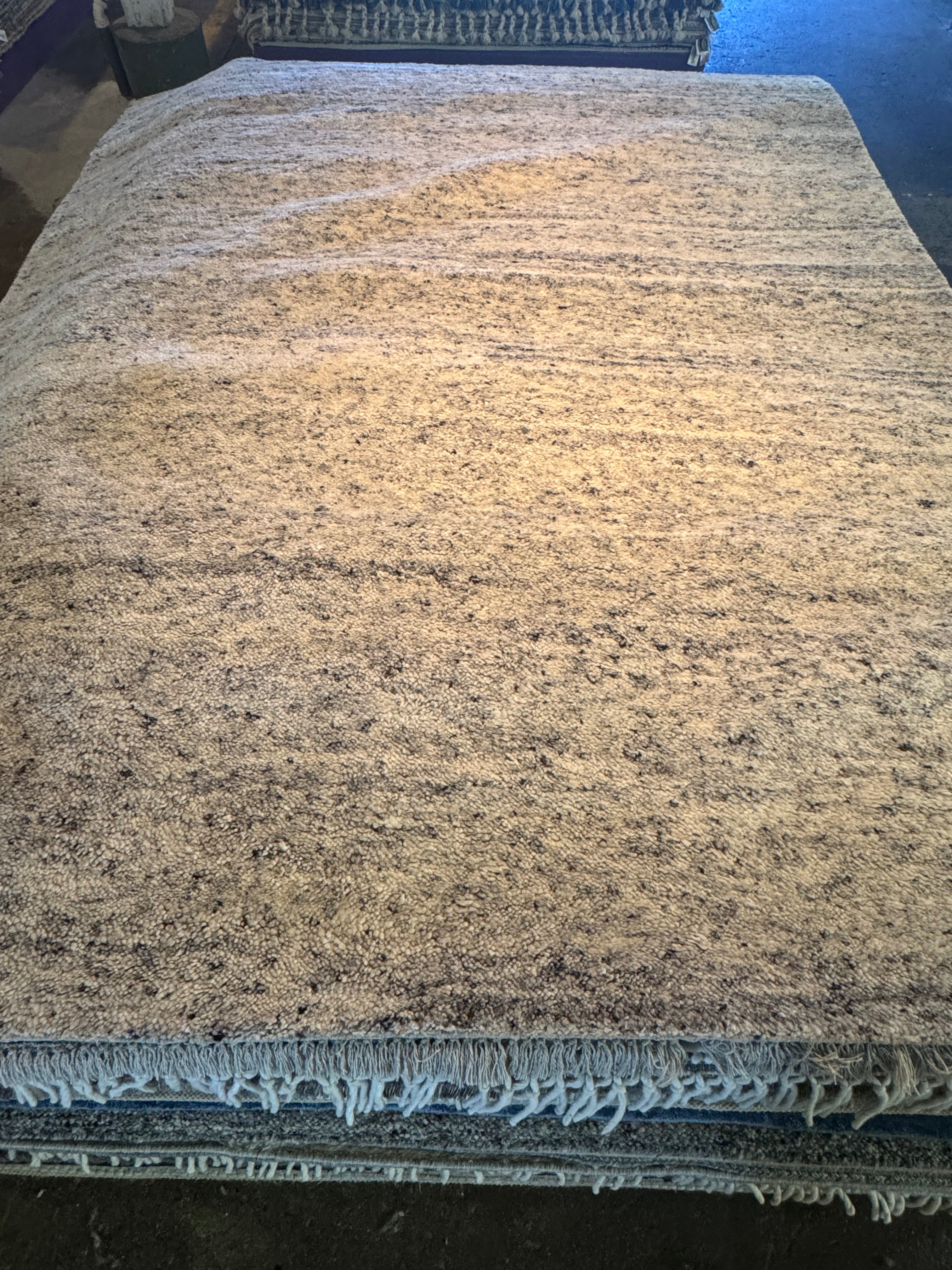 Franklin Hart, Jr. 8x10 Handwoven Durrie Textured Modern Beige
