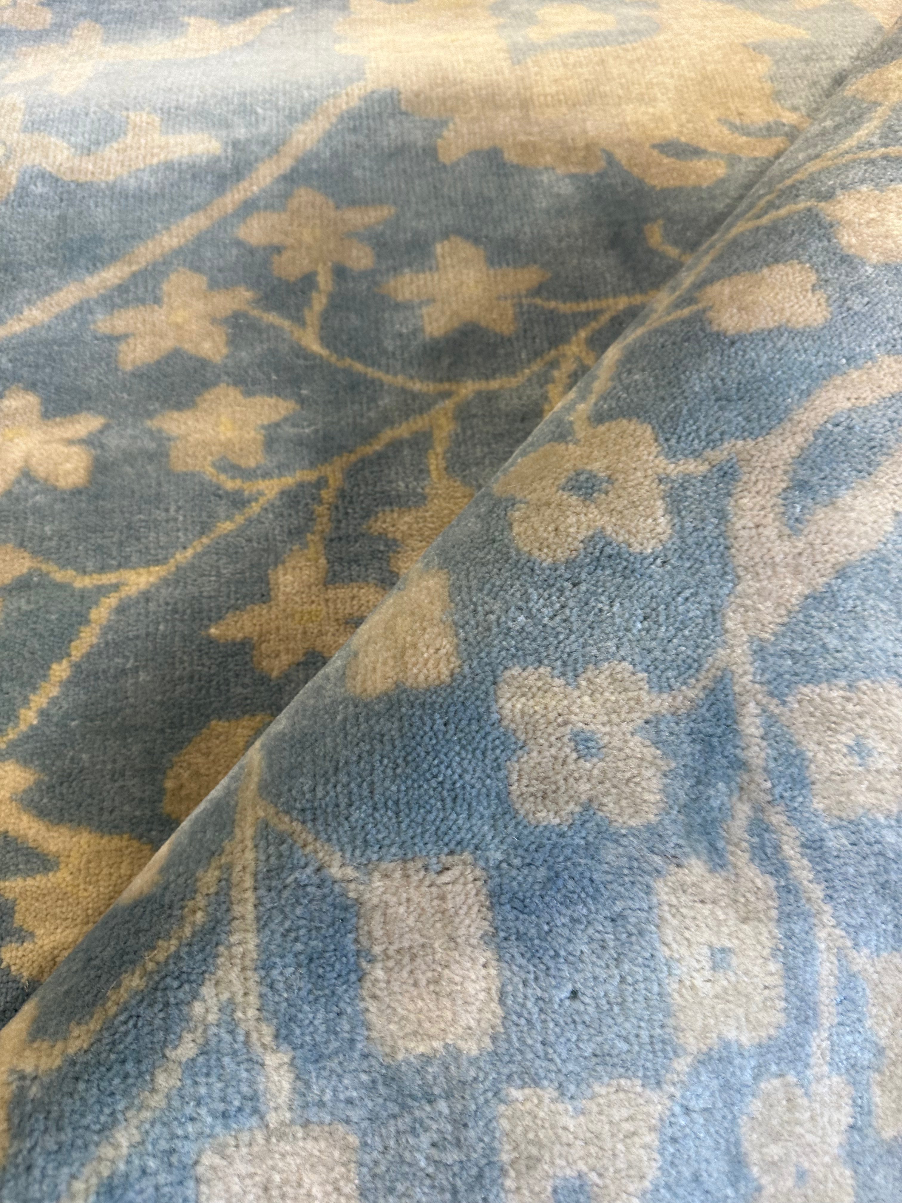 Chiara 9x12 Blue and Yellow Oushak