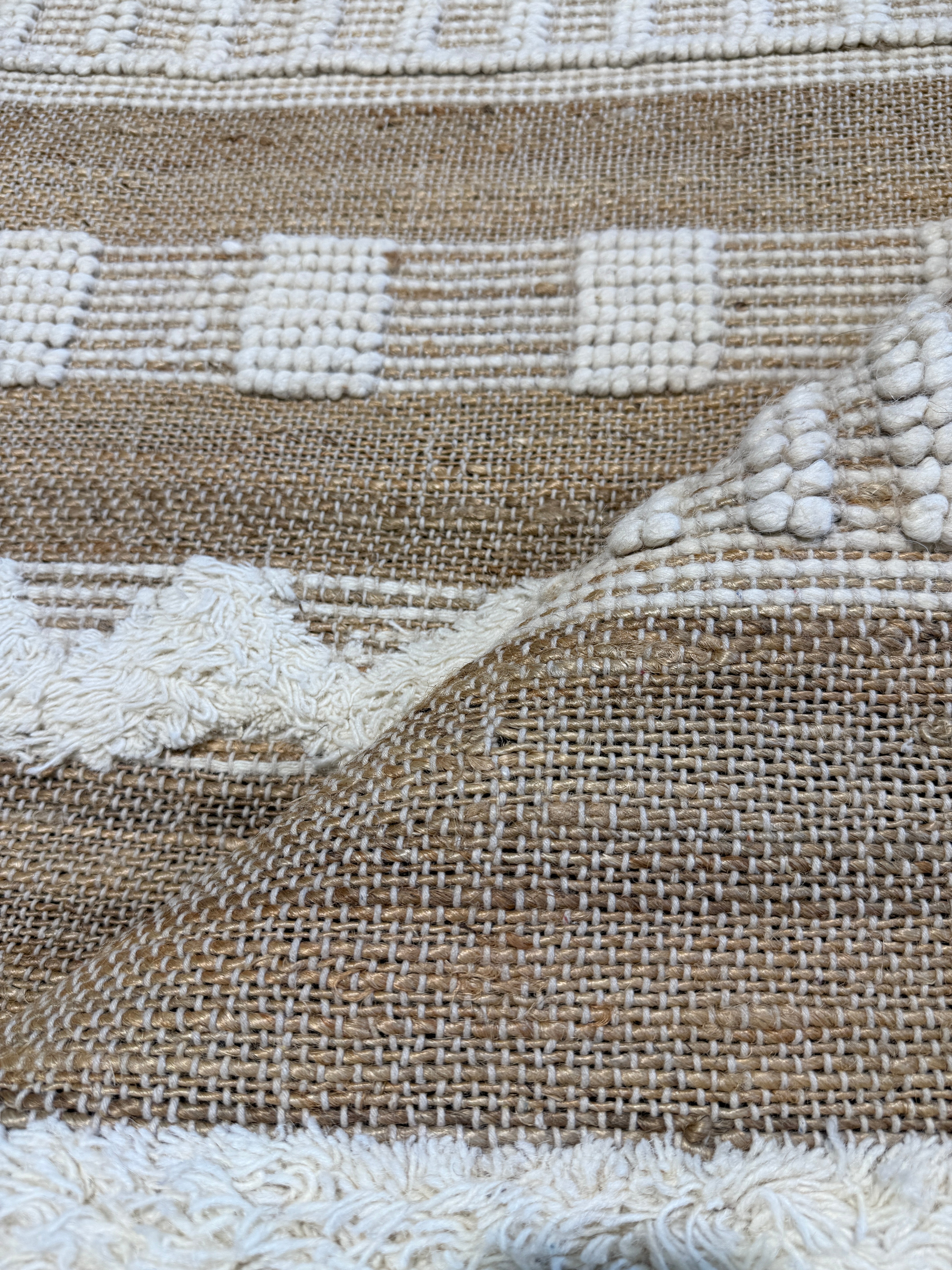 Nat 5.3x7.6 Handwoven Durrie Natural