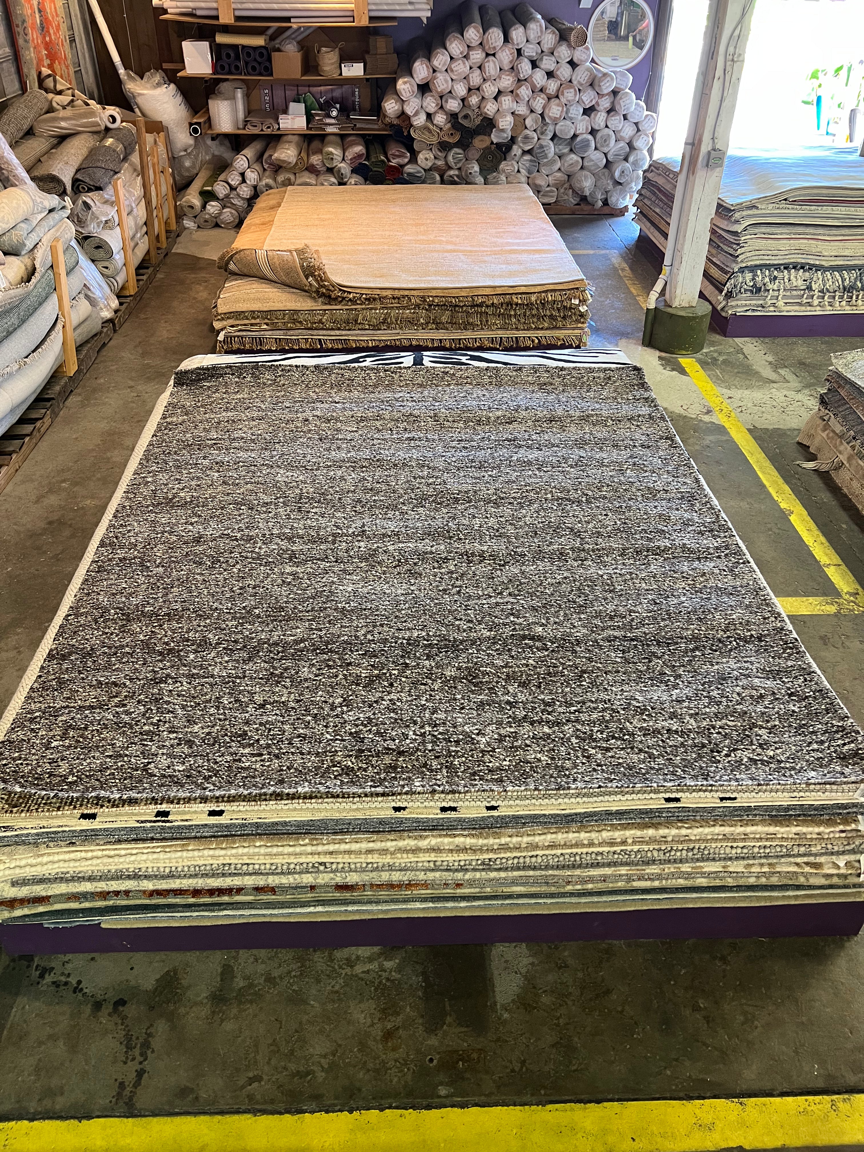 Perkins 8.9x10 Handwoven Textured Modern Grey