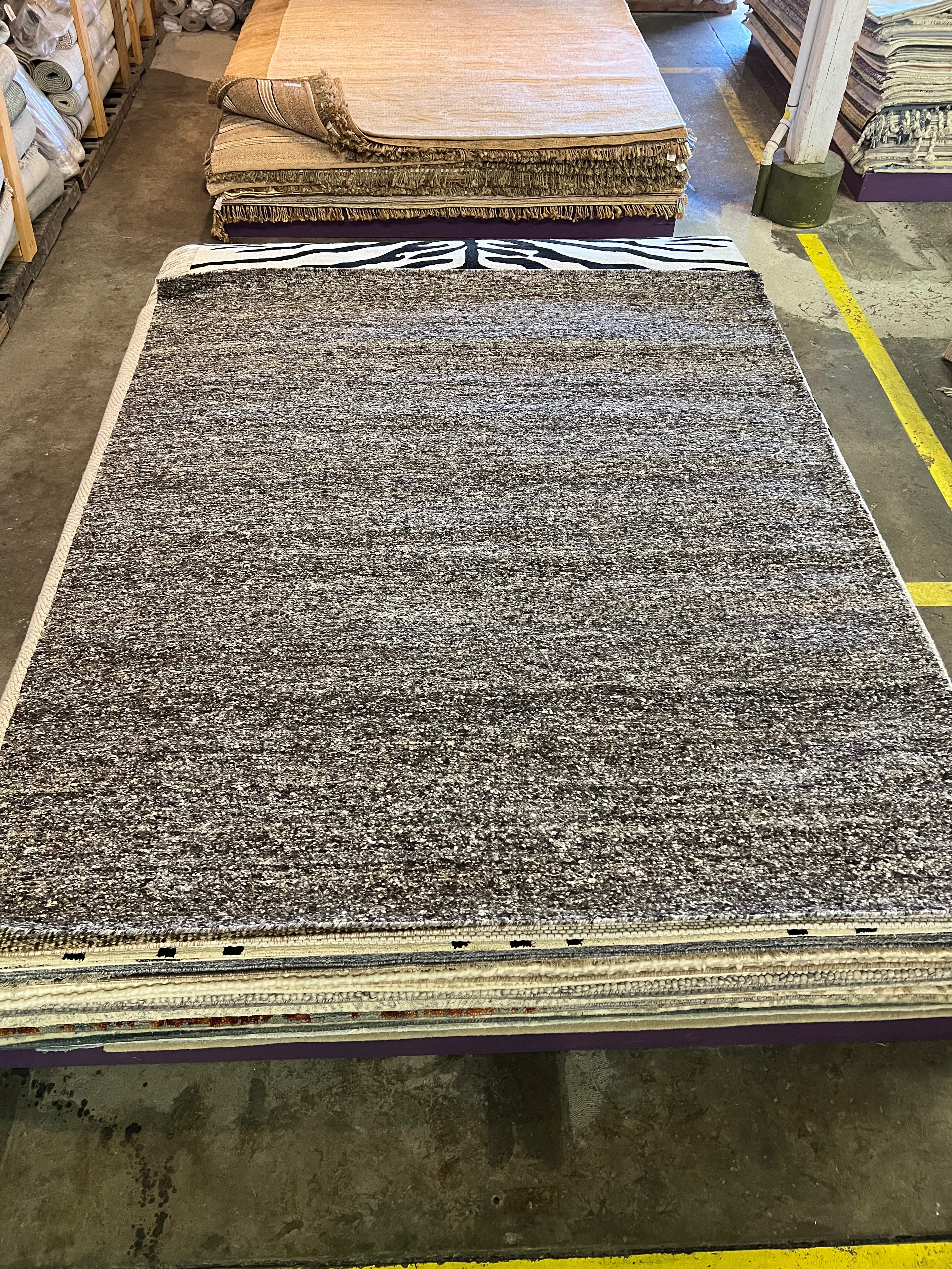 Perkins 8.9x10 Handwoven Textured Modern Grey