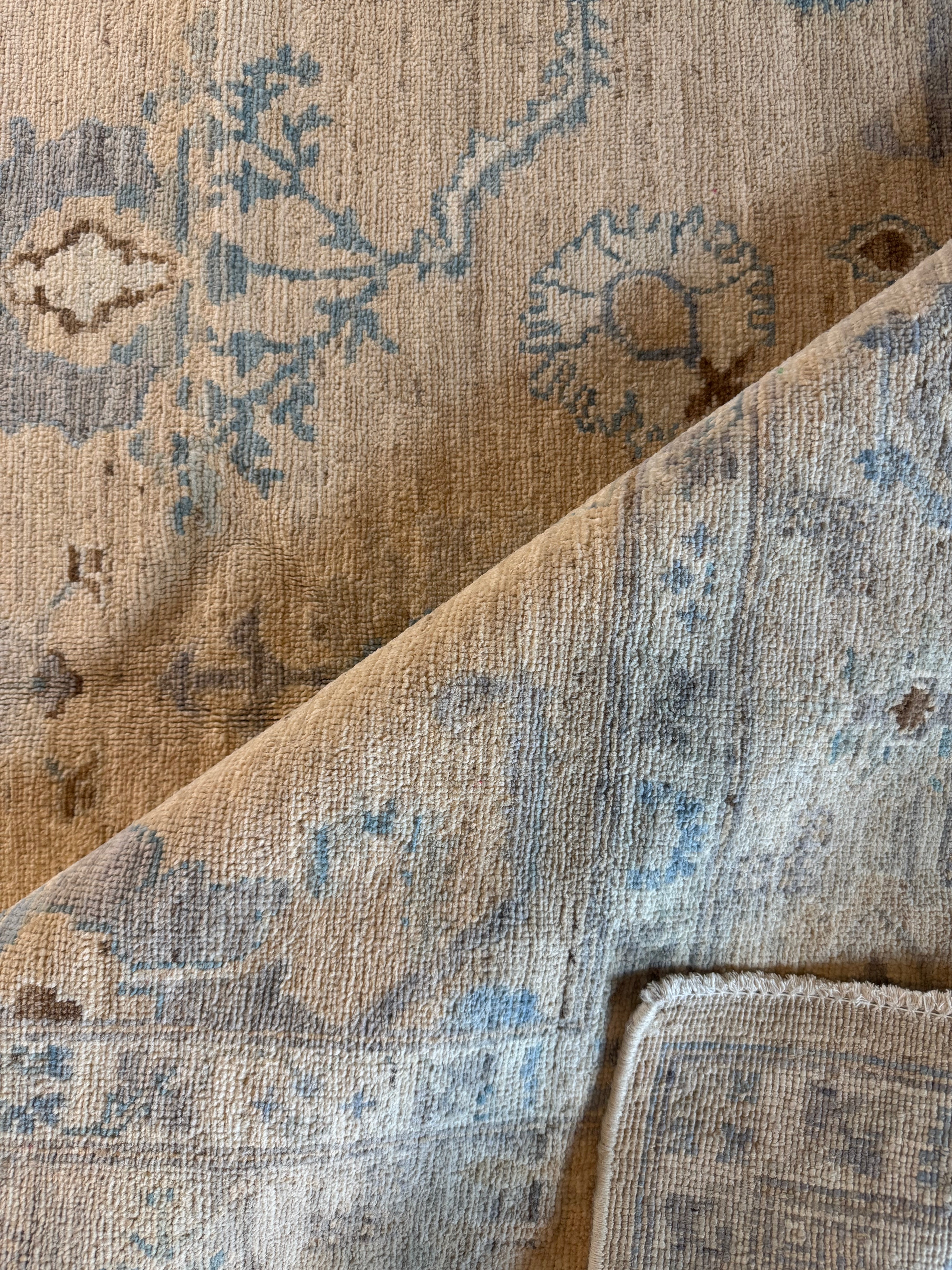 Emily Gutwell 5.8x8.5 Beige Whitewashed Afghani Oushak