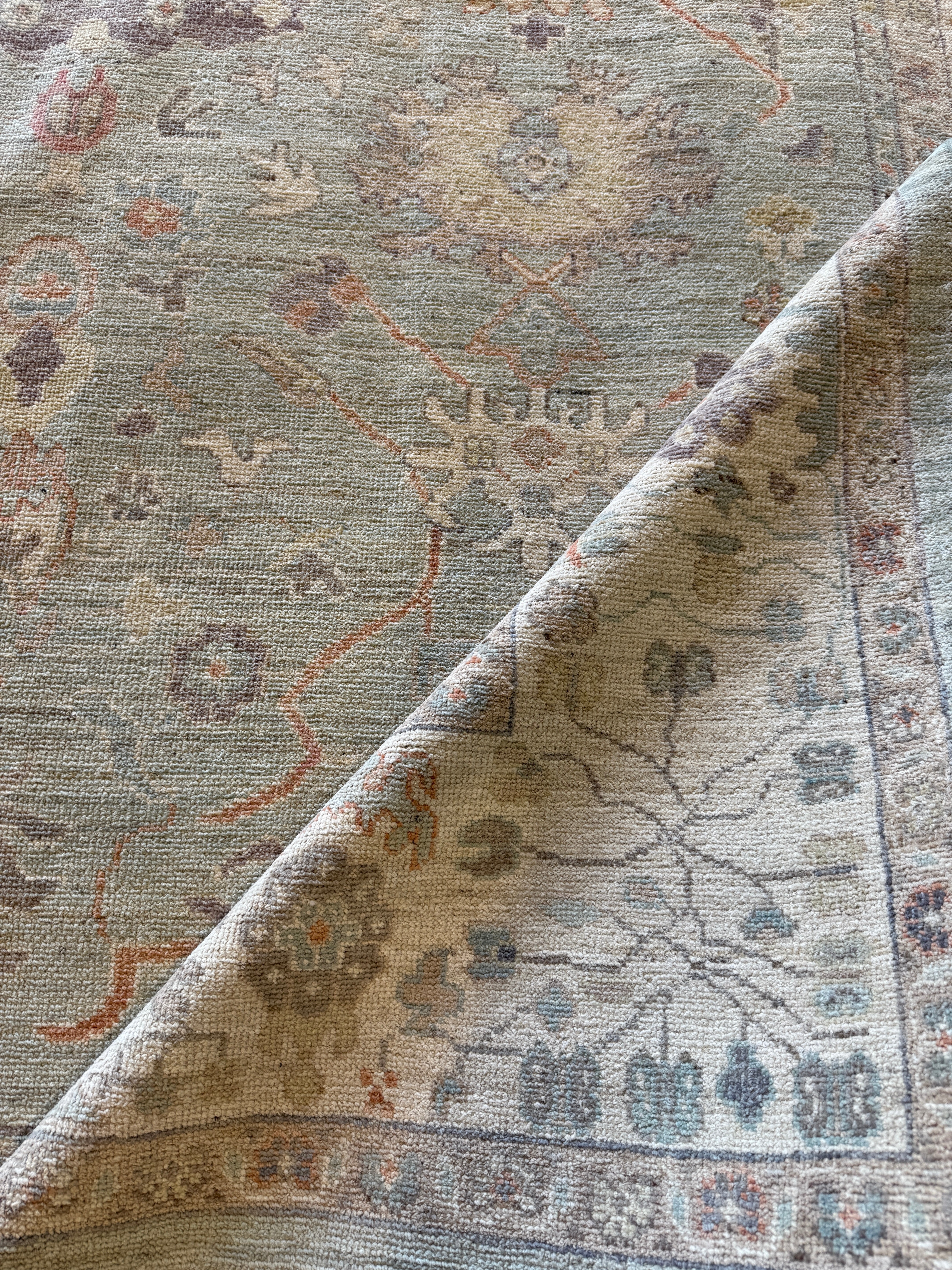 Callie 8.3x10 Blue Whitewashed Afghani Oushak