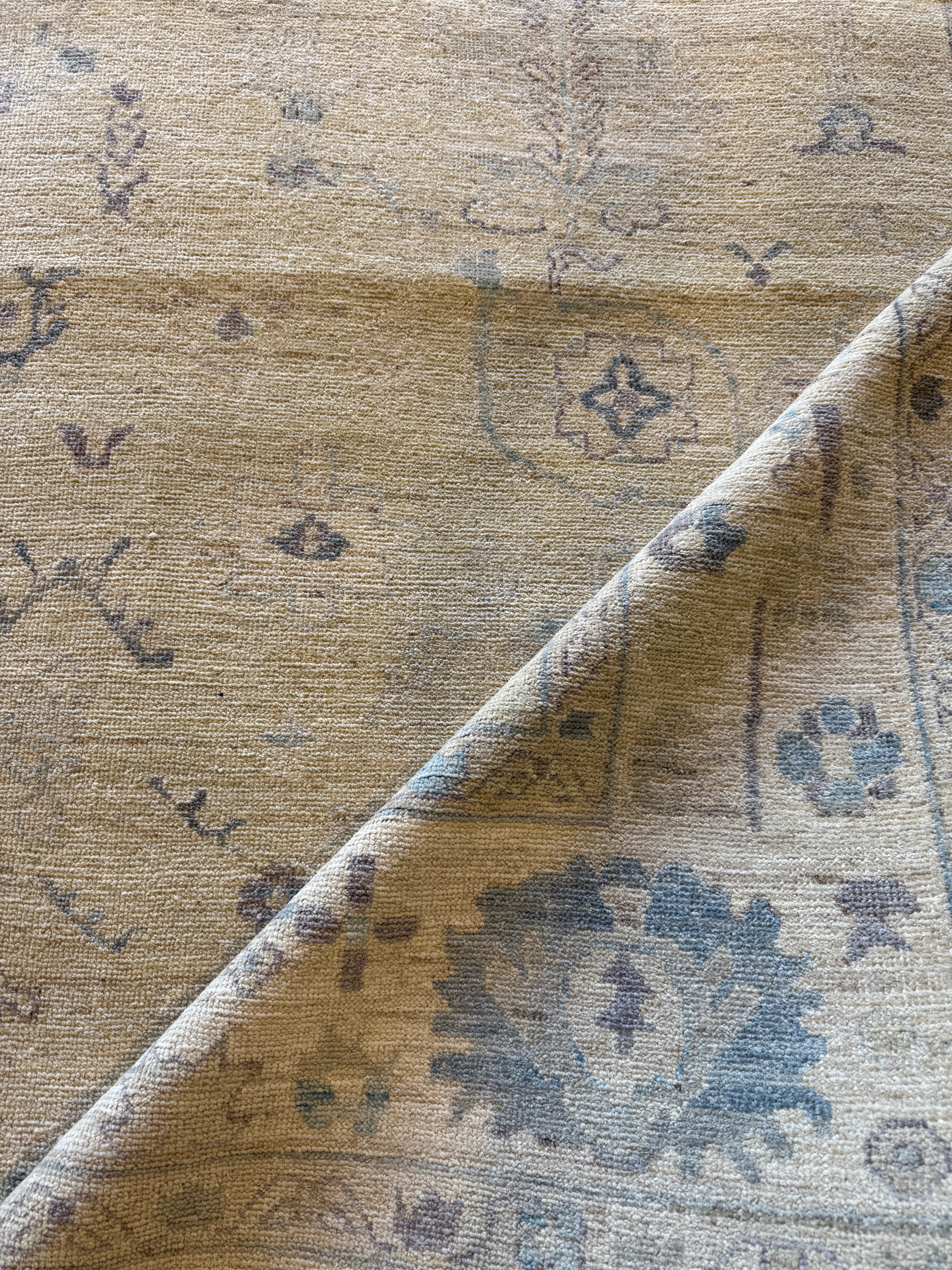 Monae 7.9x10 Green Whitewashed Afghani Oushak