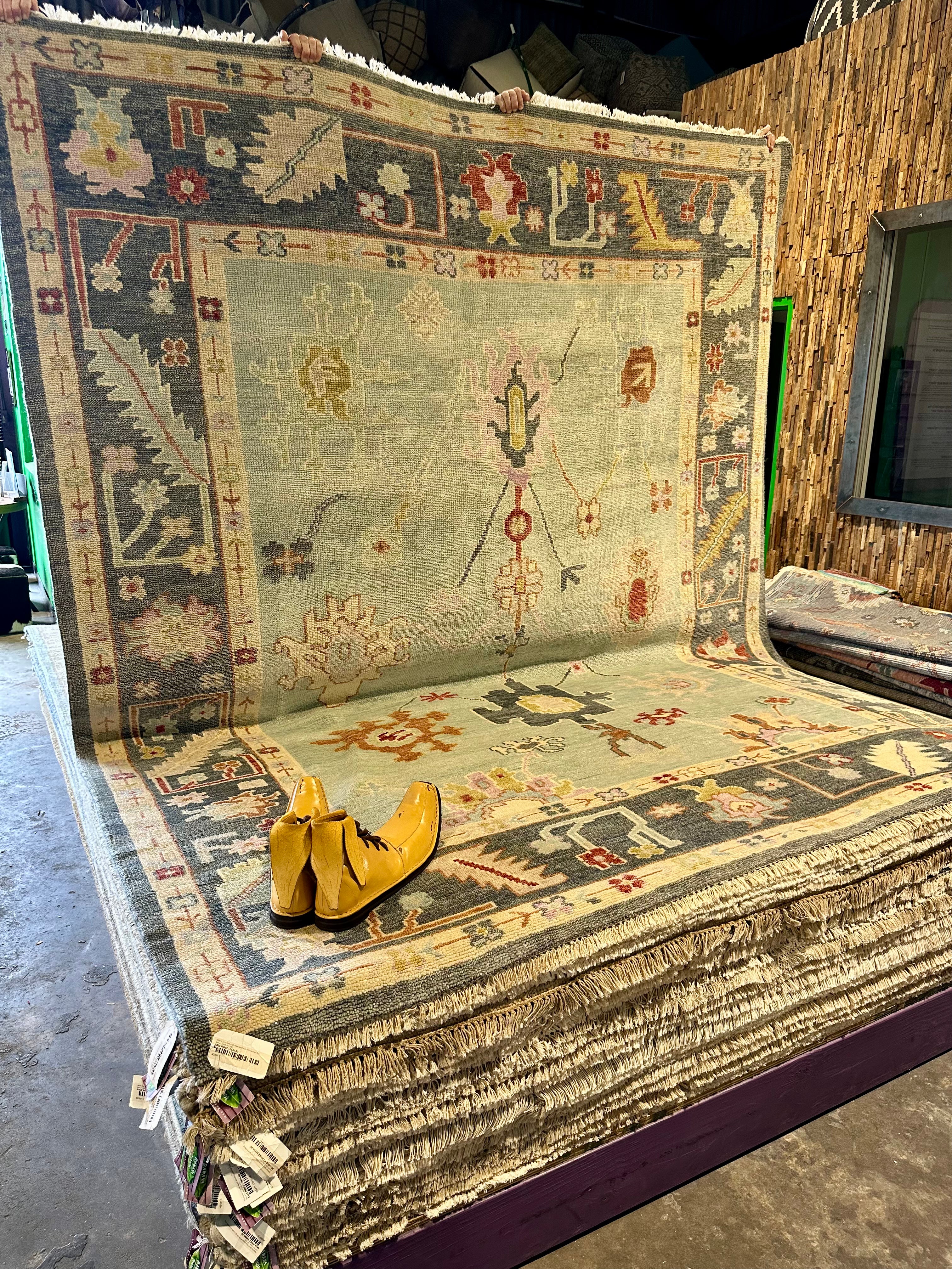 Elsie 8.3x10 Blue Hand-Knotted Oushak Rug