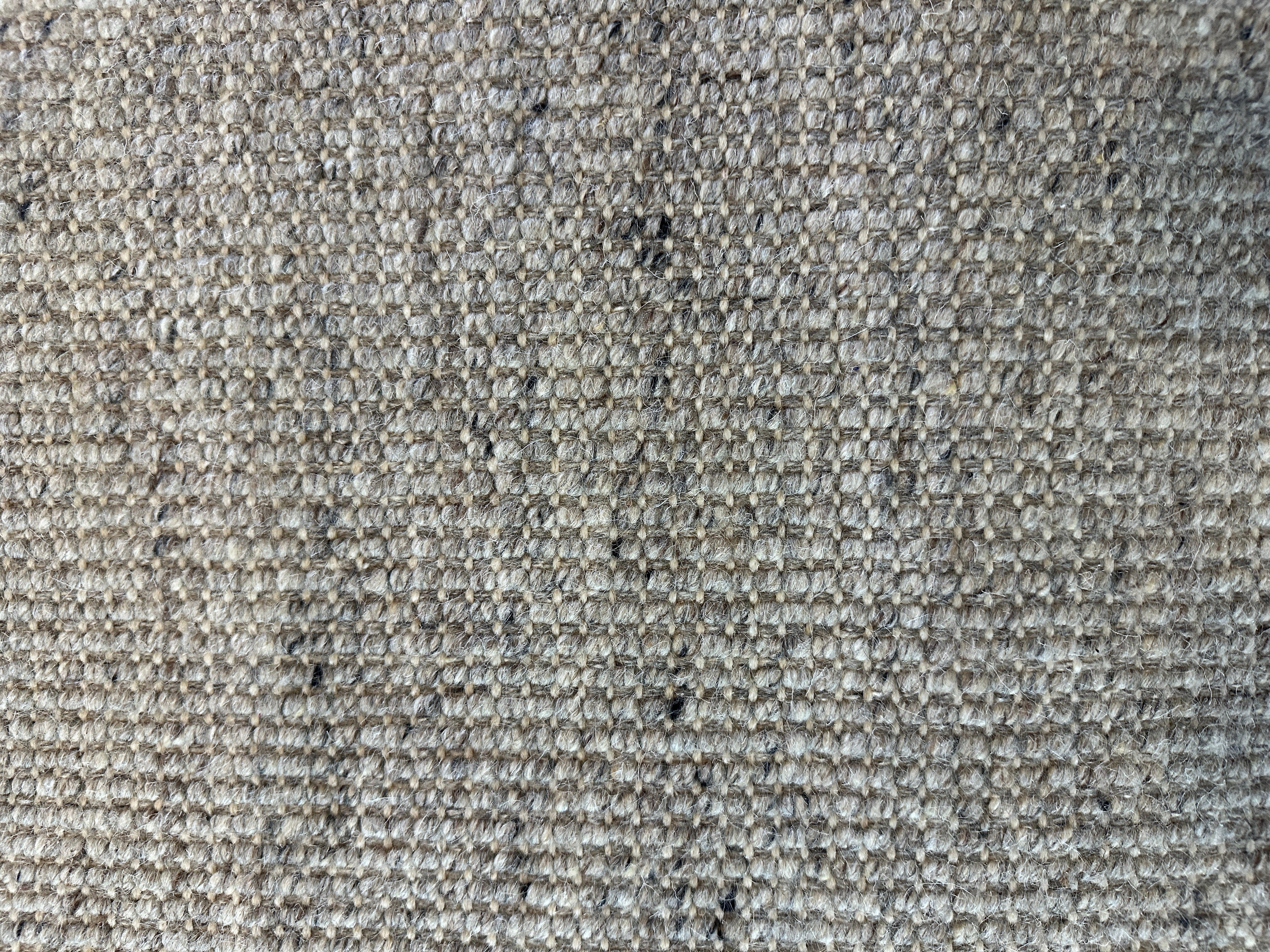 Krewe of Bosom Buddies 5.3x8 Handwoven Ivory Textured Durrie Rug