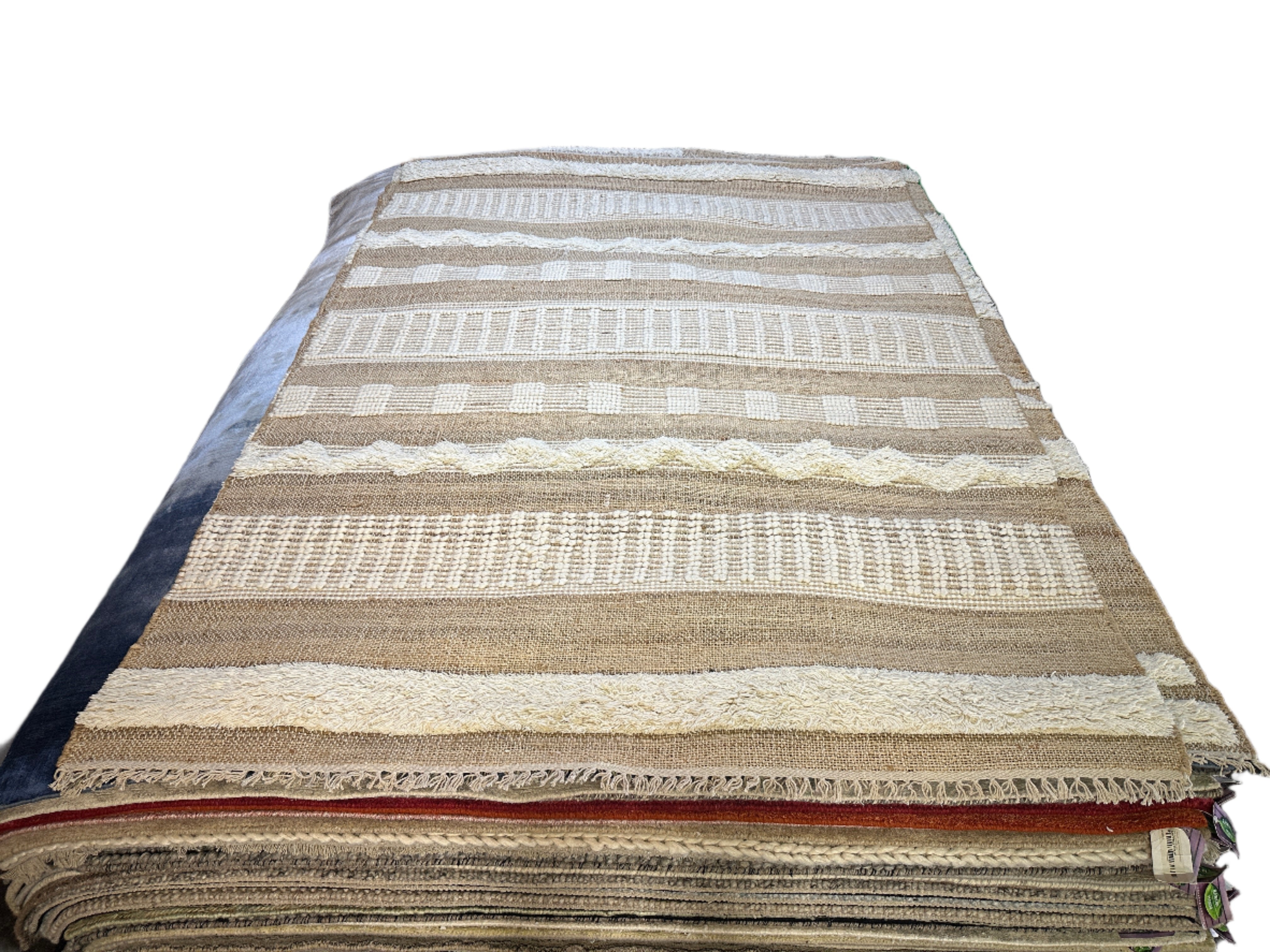 Nat 5.3x7.6 Handwoven Durrie Natural