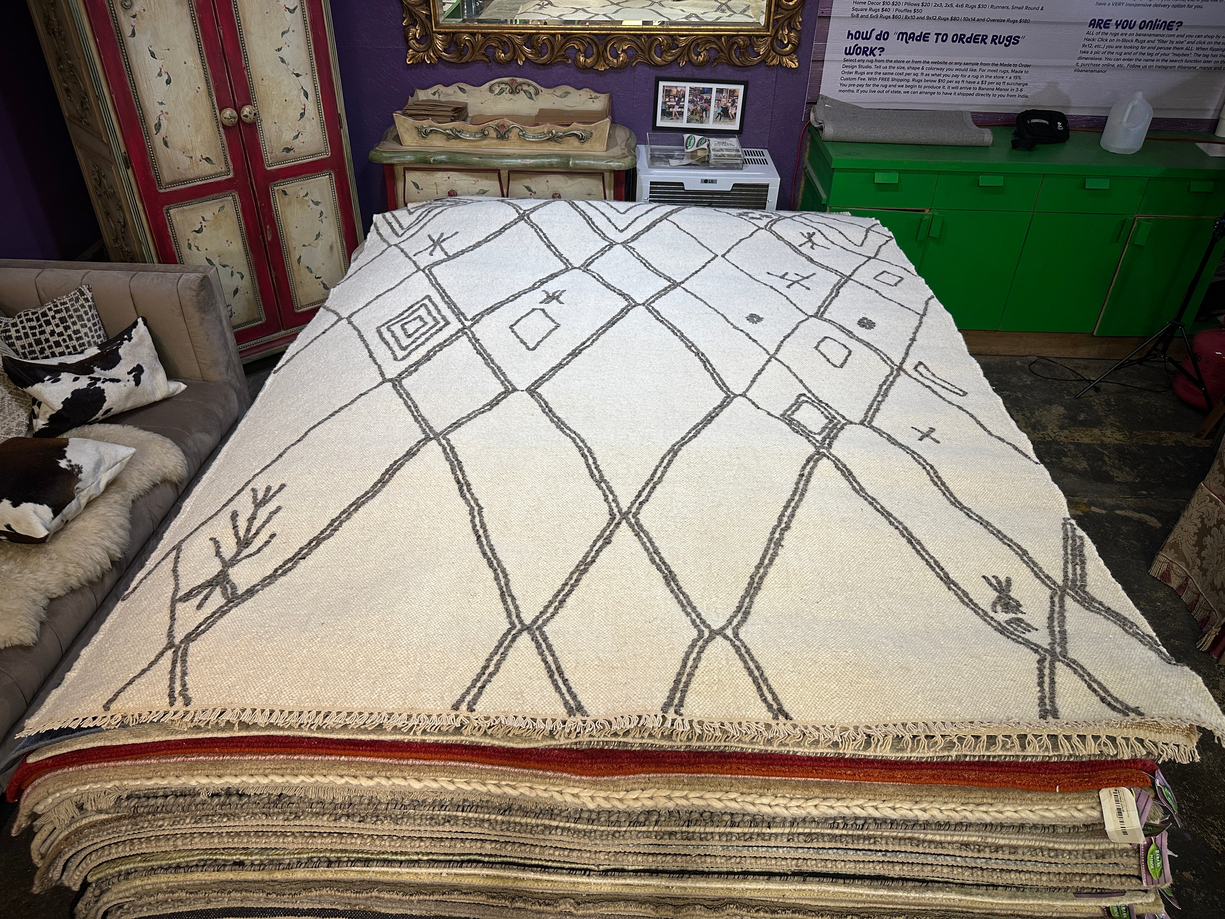 Norman 6x9 Handwoven Textured Modern Ivory