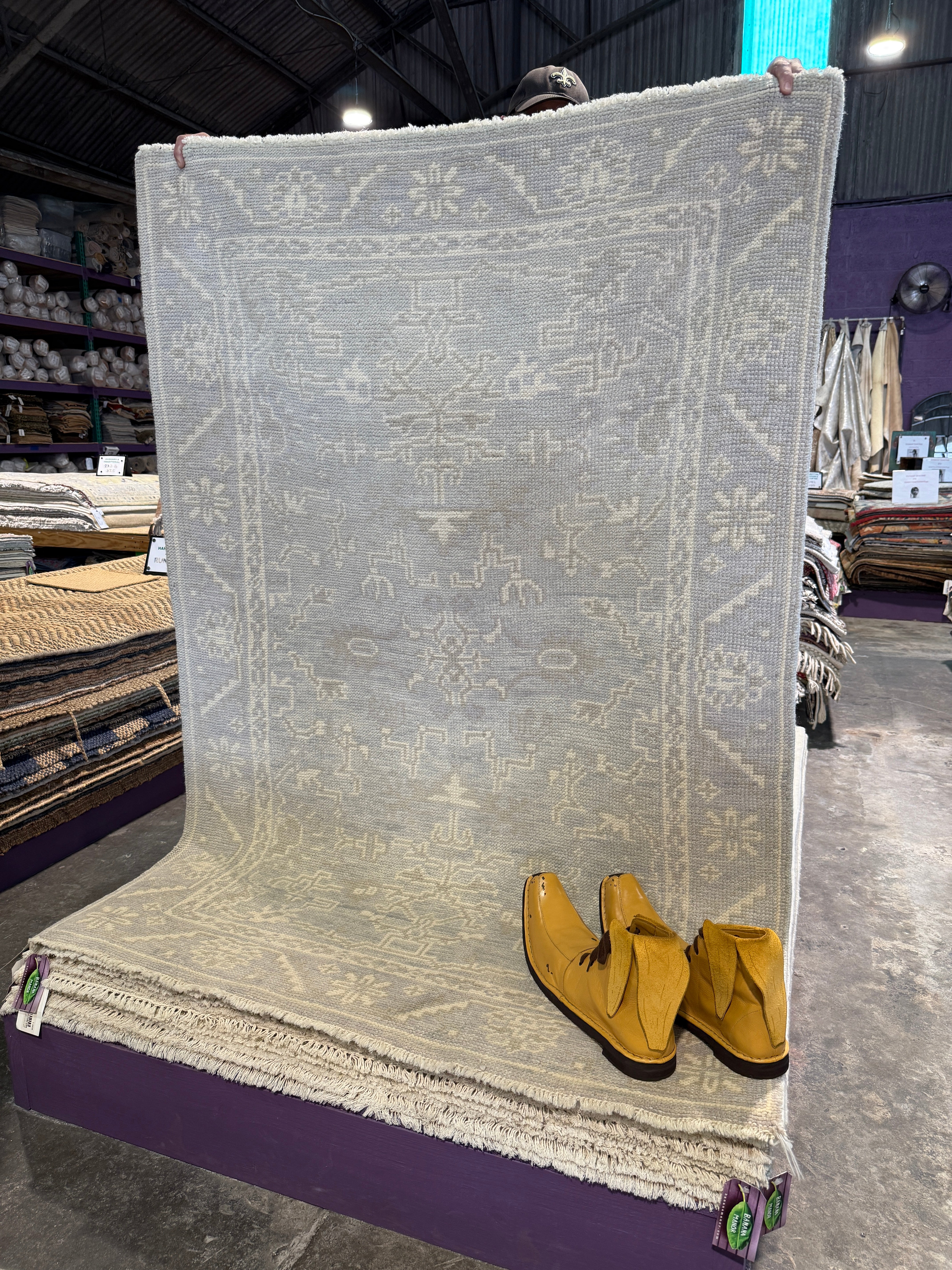 Winnifred Whitewashed Turkish Knot Oushak (Multiple Sizes)