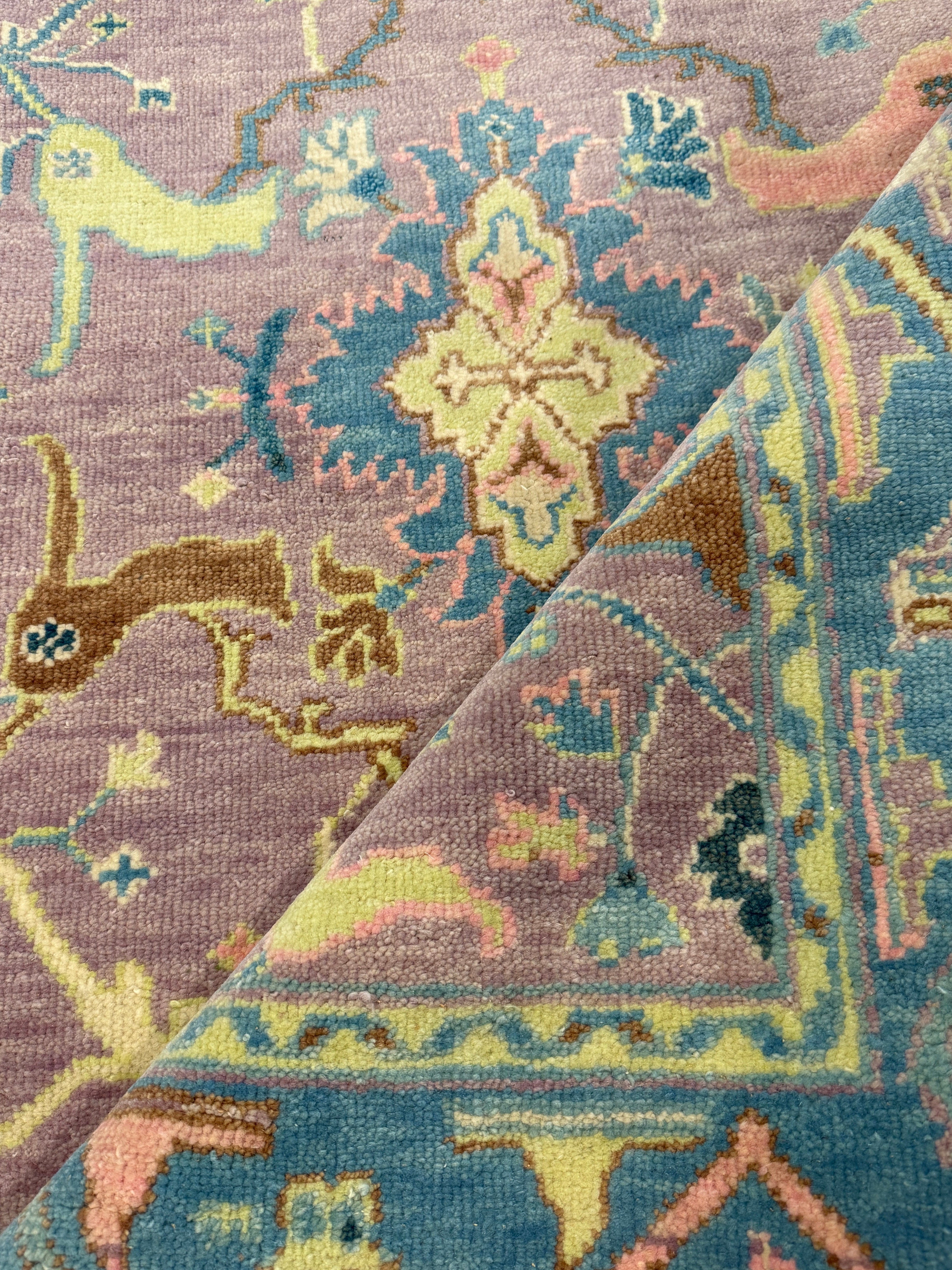 Edda 4x6 Light Pink & Blue Oushak