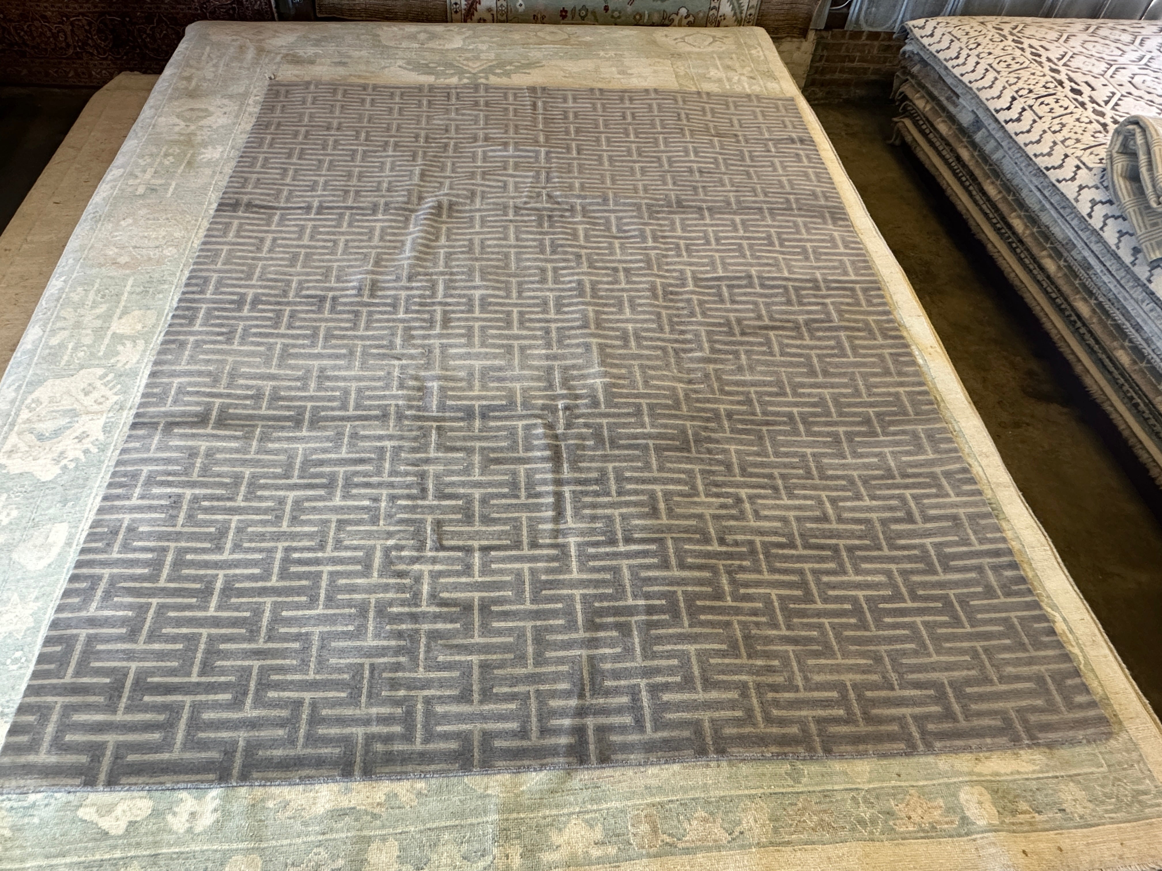E. Eric Guirard 8x10 Grey Myriad Peeble Tibetan Rug