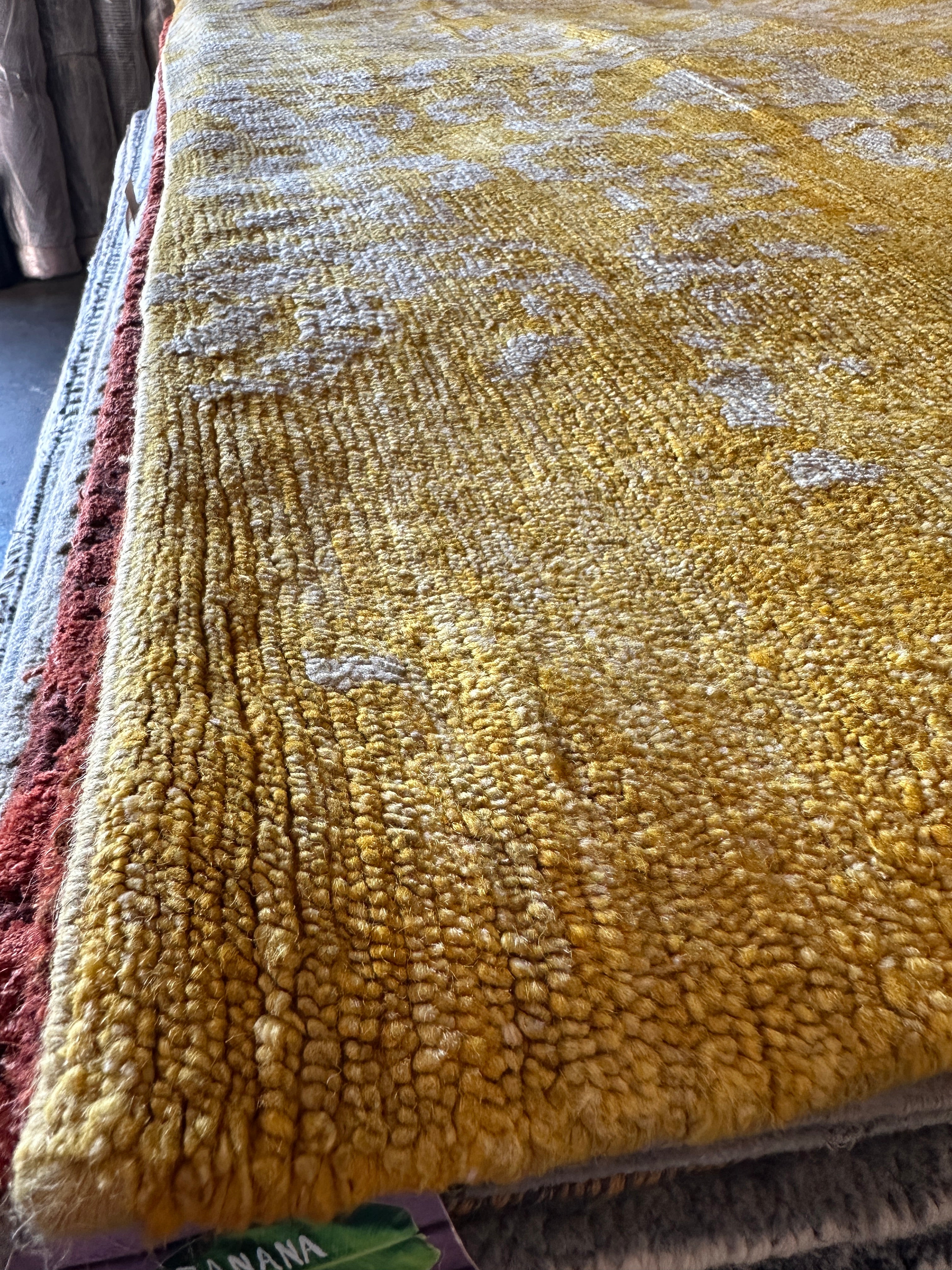 Alexander Shunnarah 10x14 Yellow Grunge PW Yellow Tibetan Rug