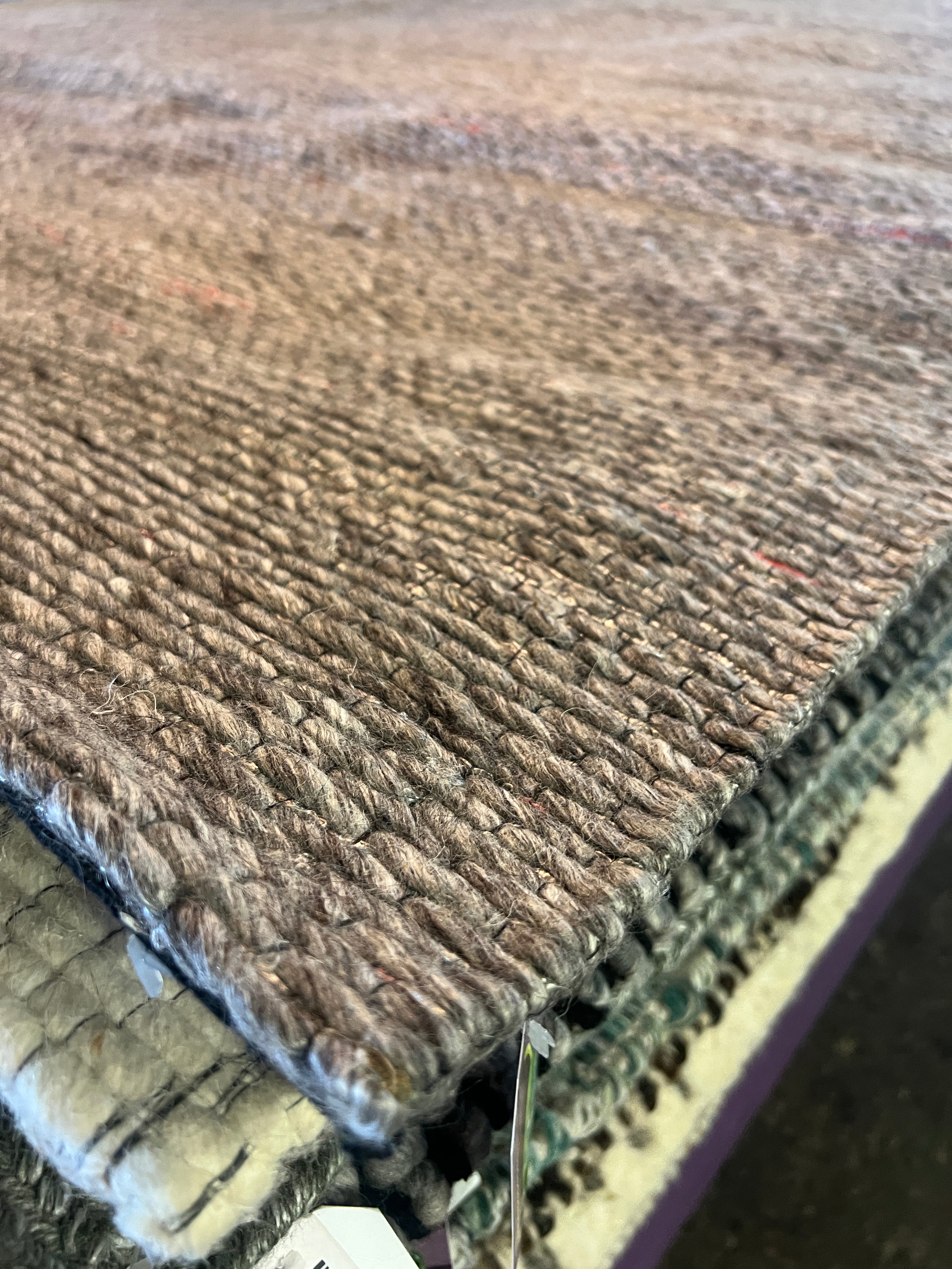 Jefferson 8x10.3 Handwoven Light Brown Jacquard Durrie