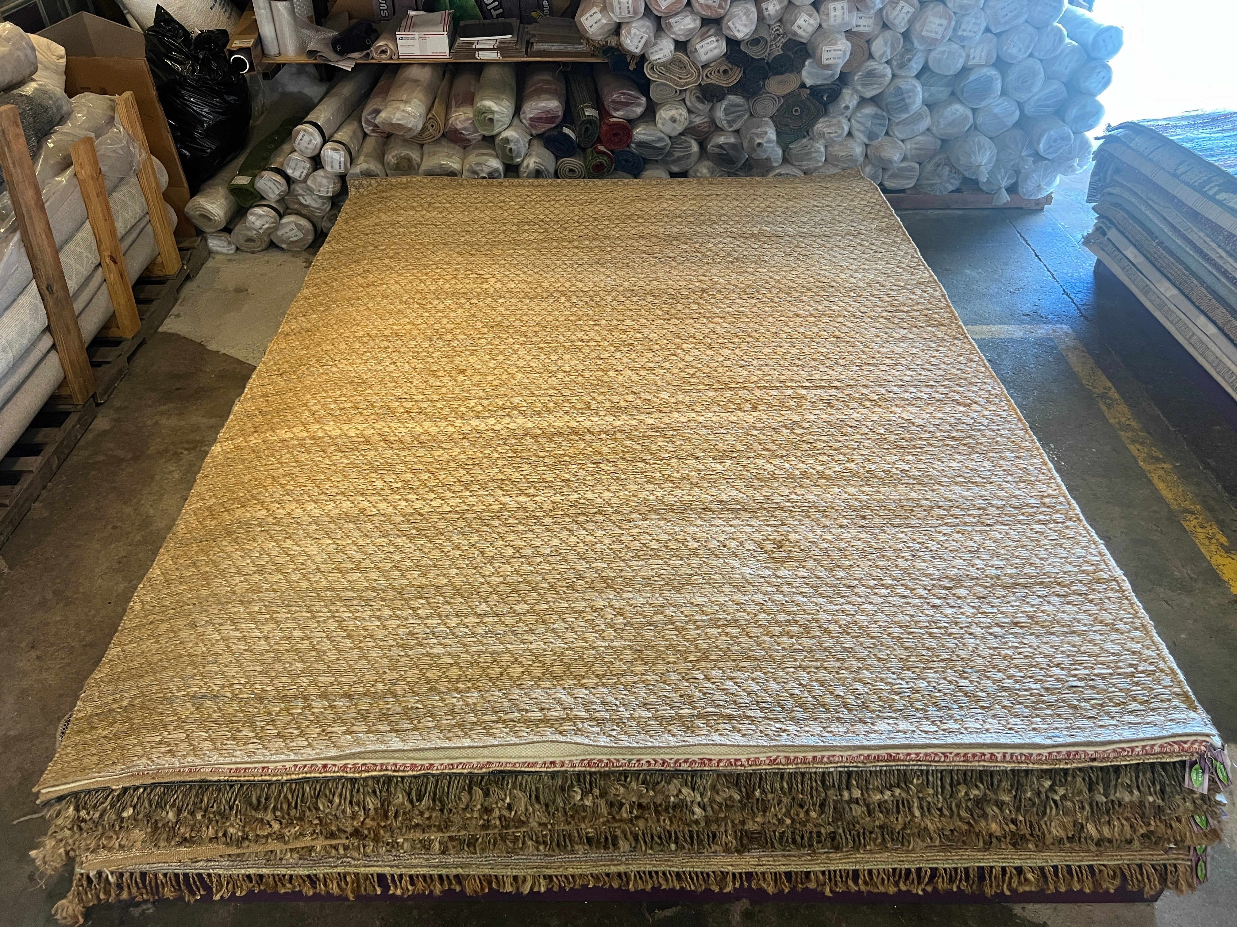 Herb Handwoven Jute Durrie Natural Brown (Multiple Sizes)