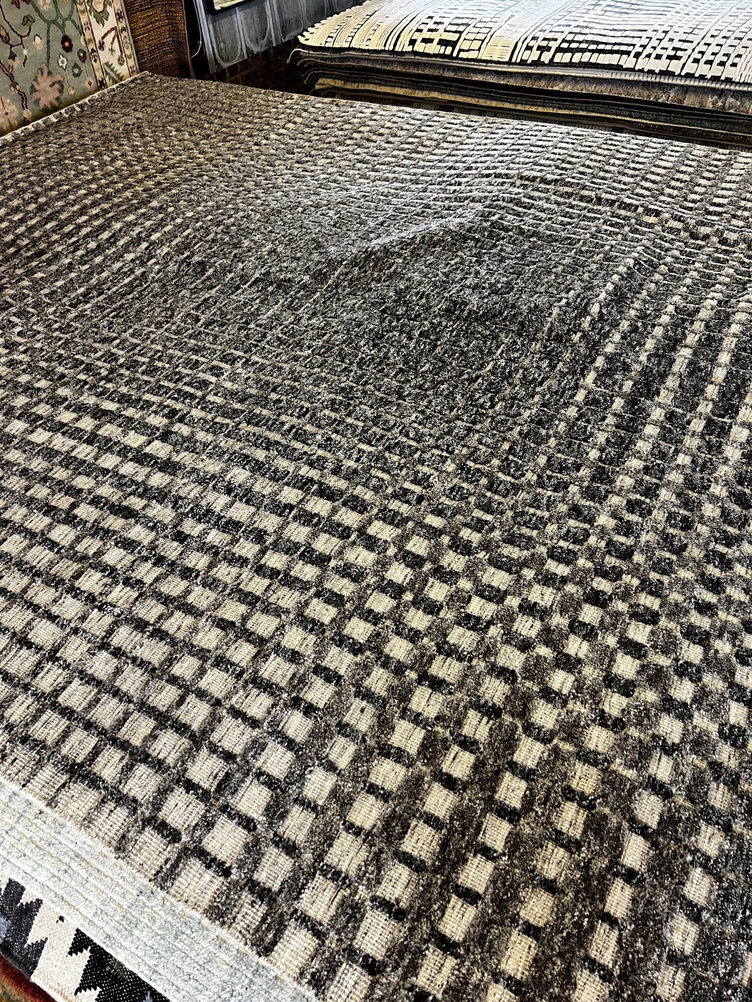 Barbara Bel Geddes 10x14 Hand-Knotted Grey & Silver Modern | Banana Manor Rug Factory Outlet