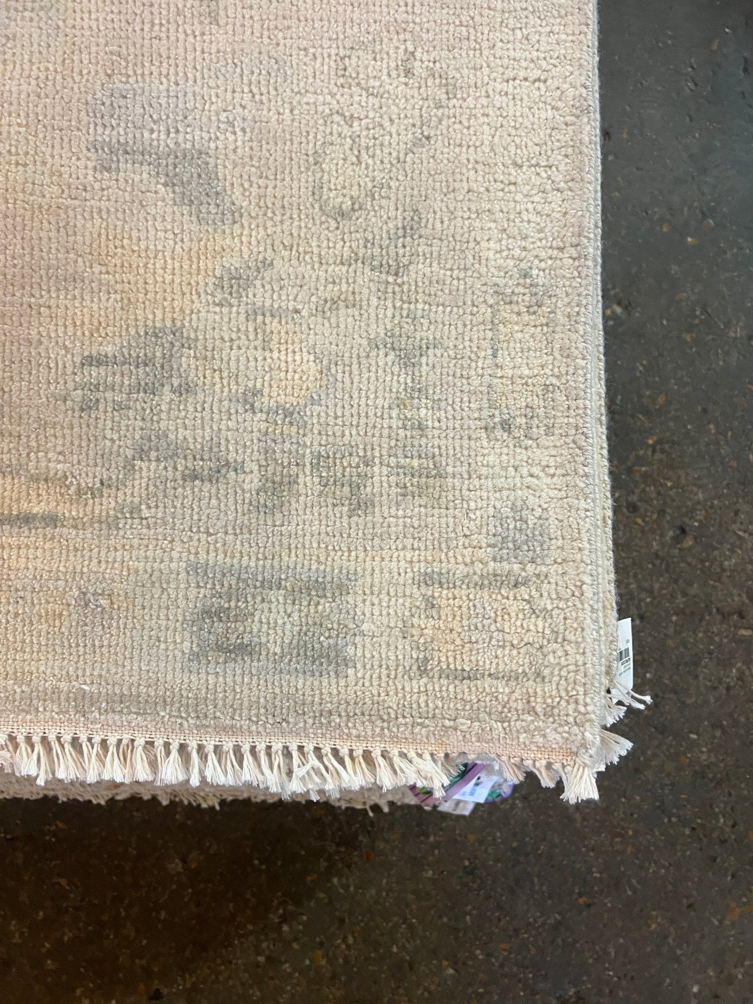 Carolyn Martens 7.11x10.0 Hand-Knotted Cream and Silver Oushak | Banana Manor Rug Factory Outlet