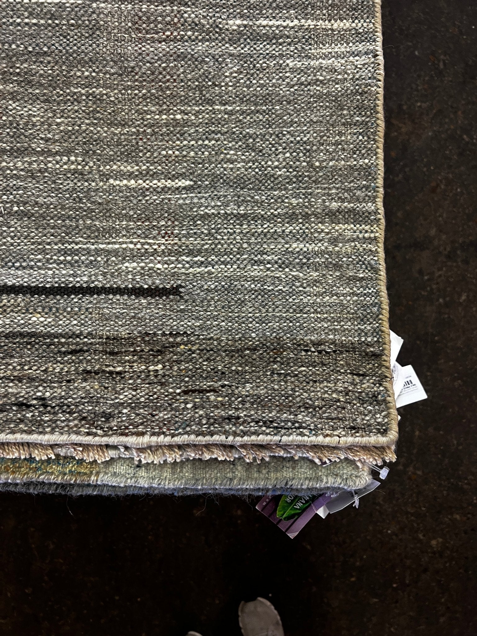 Freret 8.3x10 Handwoven Beige Lines Durrie | Banana Manor Rug Factory Outlet