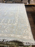 Kate Bracken 4.1x6.3 Hand-Knotted Cream and Green Oushak | Banana Manor Rug Factory Outlet